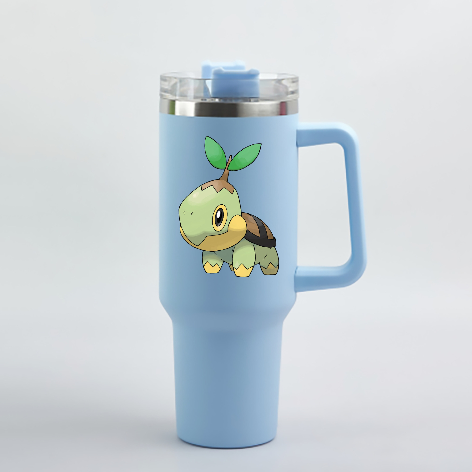 （画像用） ポケットモンスター Pokémon 1200mL車用タンブラー - クリスタルステッカー（プラスチックストロー付き）