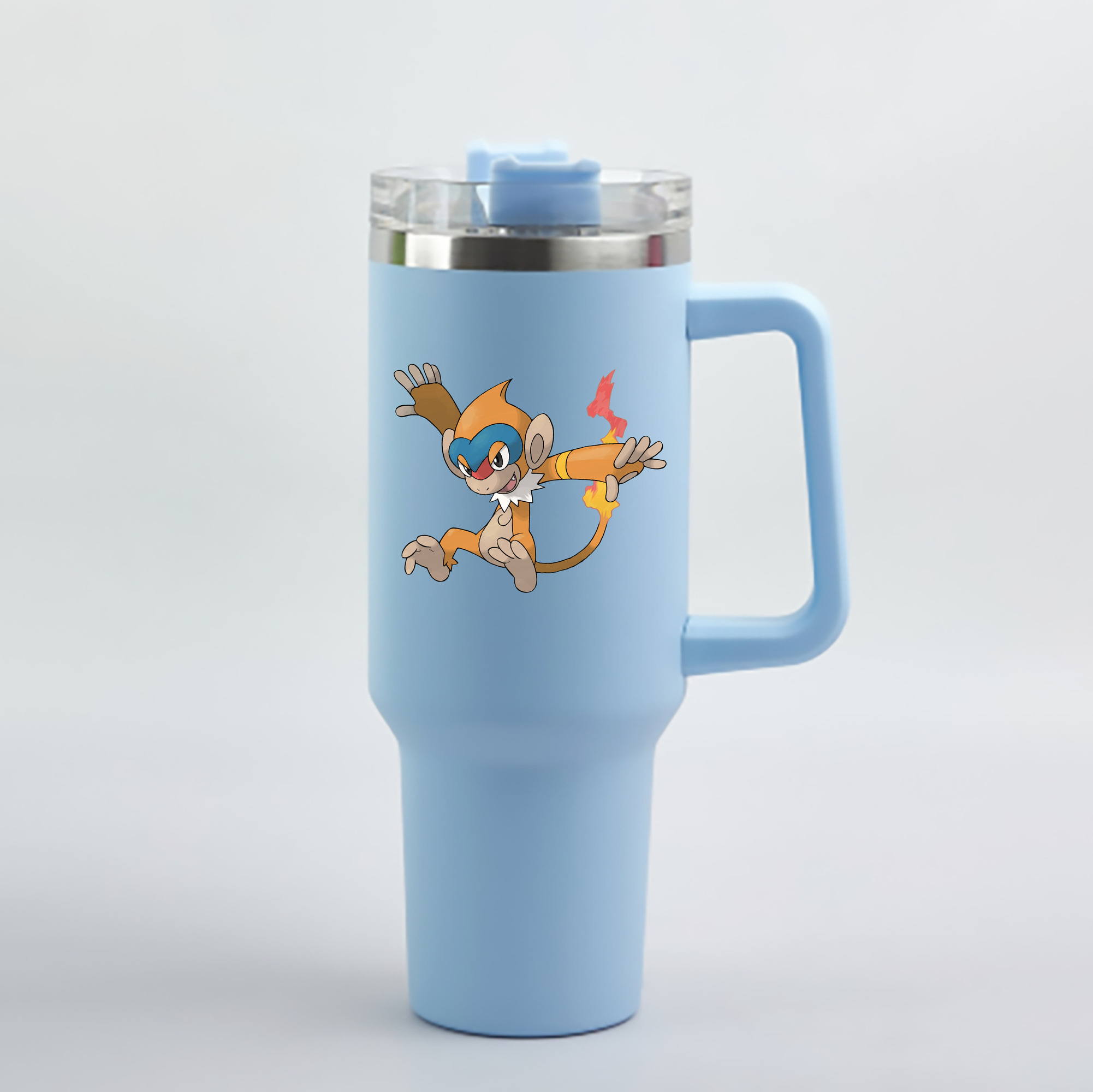 （画像用） ポケットモンスター Pokémon 1200mL車用タンブラー - クリスタルステッカー（プラスチックストロー付き）
