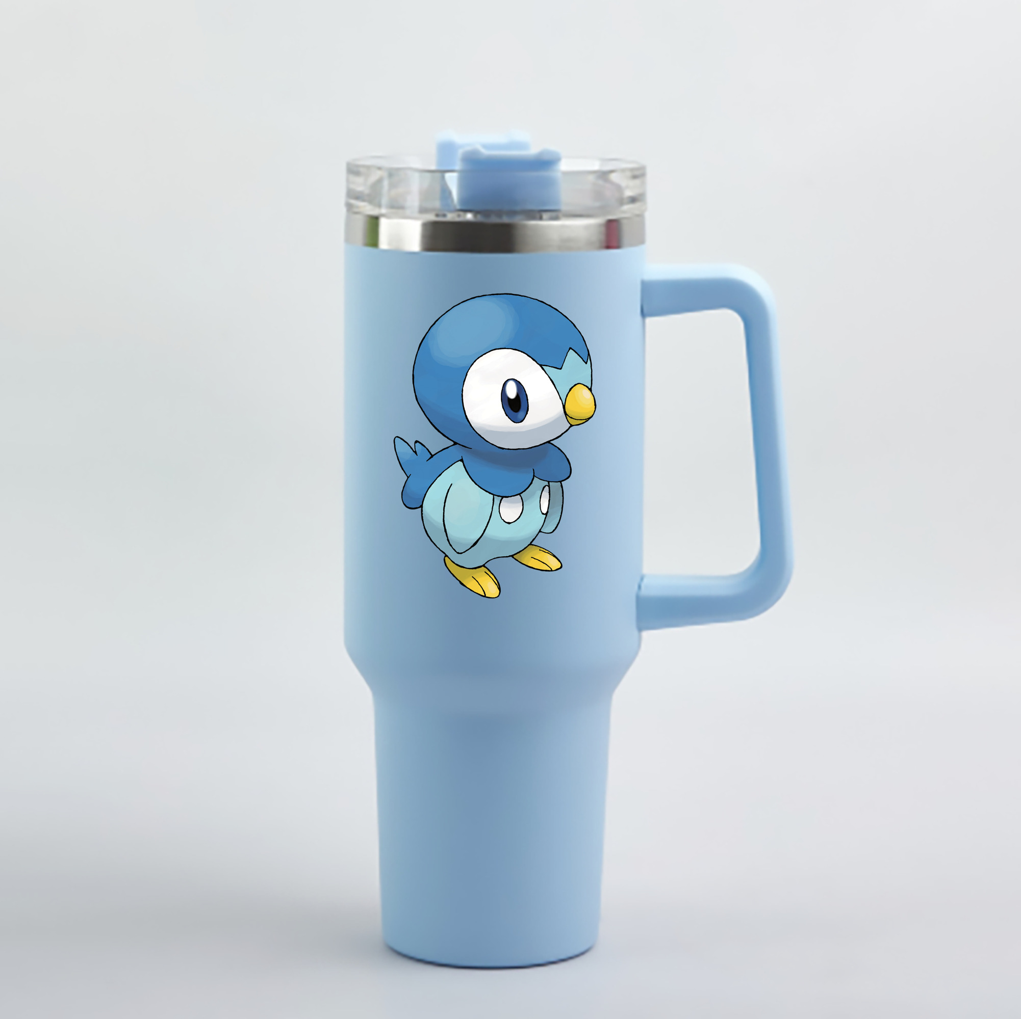 （画像用） ポケットモンスター Pokémon 1200mL車用タンブラー - クリスタルステッカー（プラスチックストロー付き）