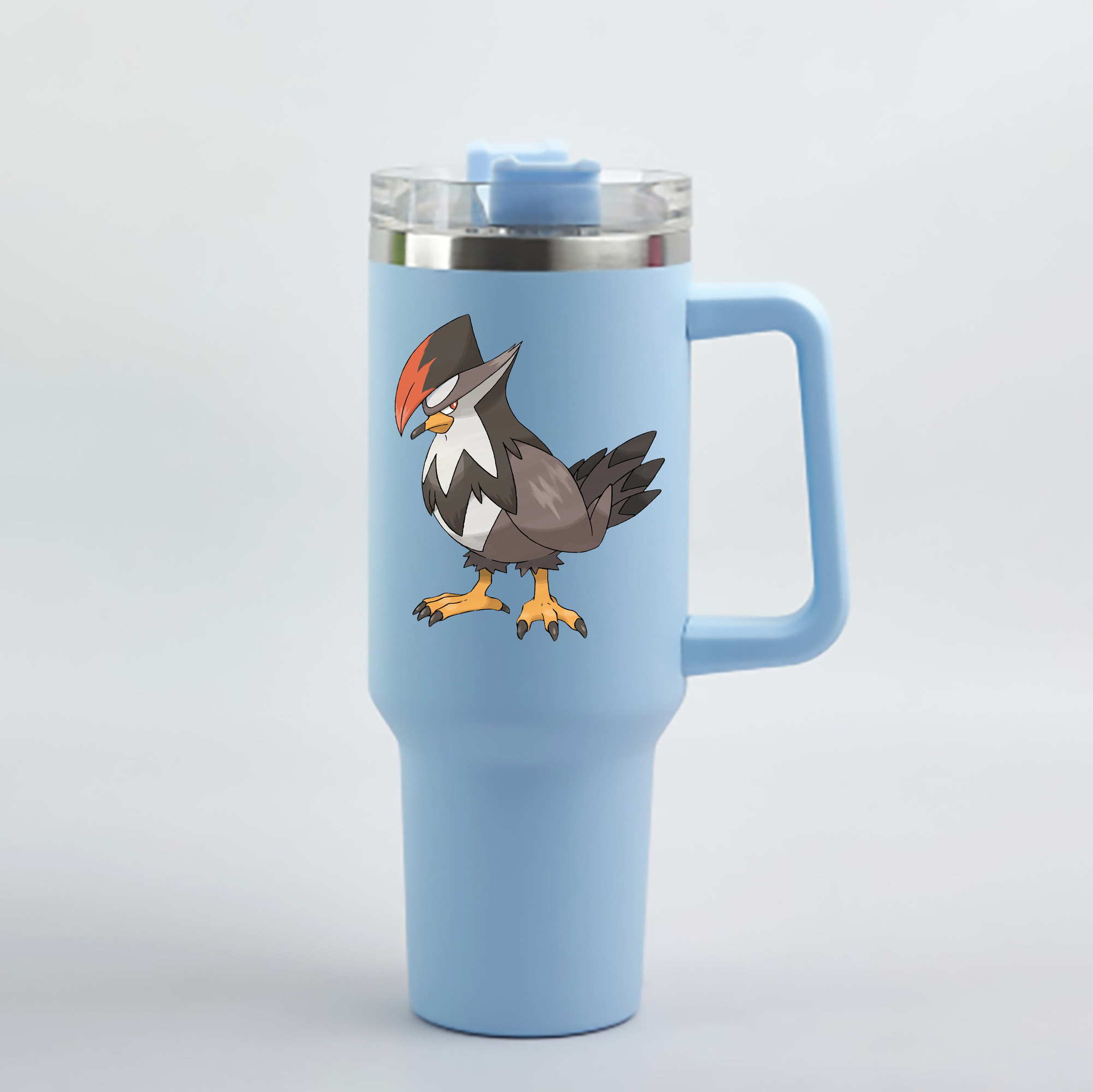 （画像用） ポケットモンスター Pokémon 1200mL車用タンブラー - クリスタルステッカー（プラスチックストロー付き）