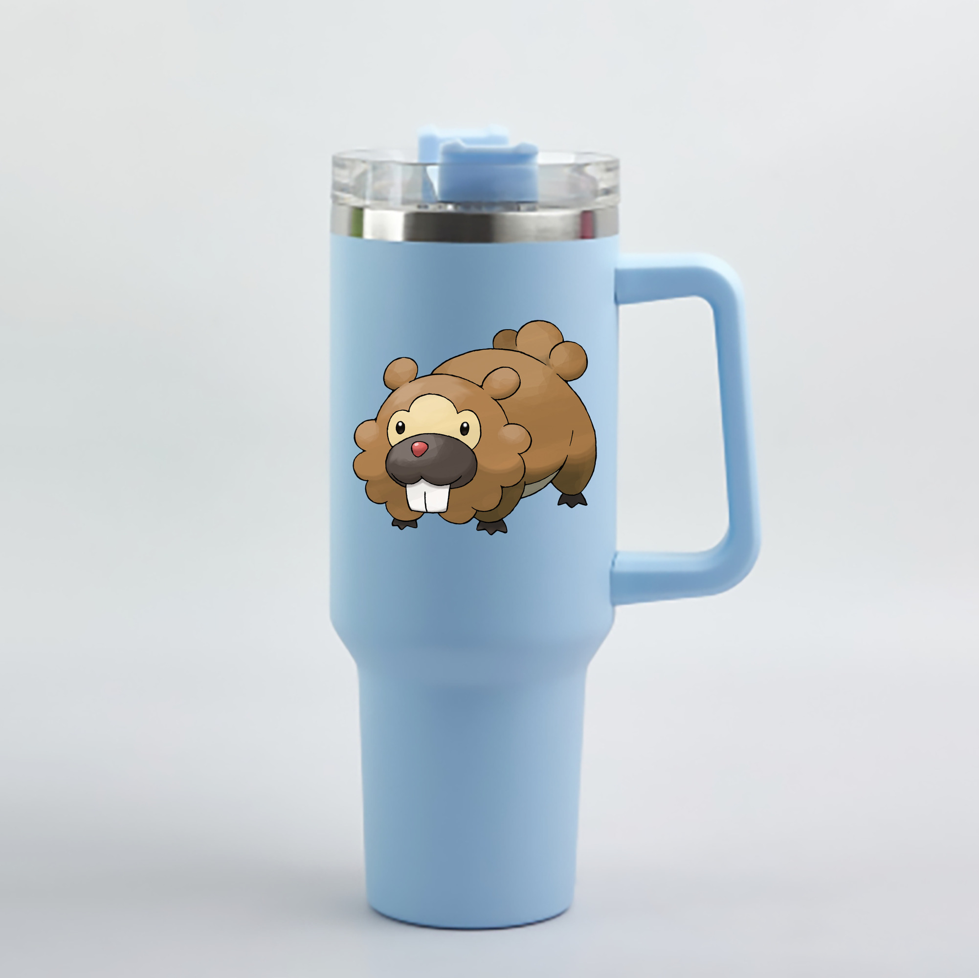 （画像用） ポケットモンスター Pokémon 1200mL車用タンブラー - クリスタルステッカー（プラスチックストロー付き）