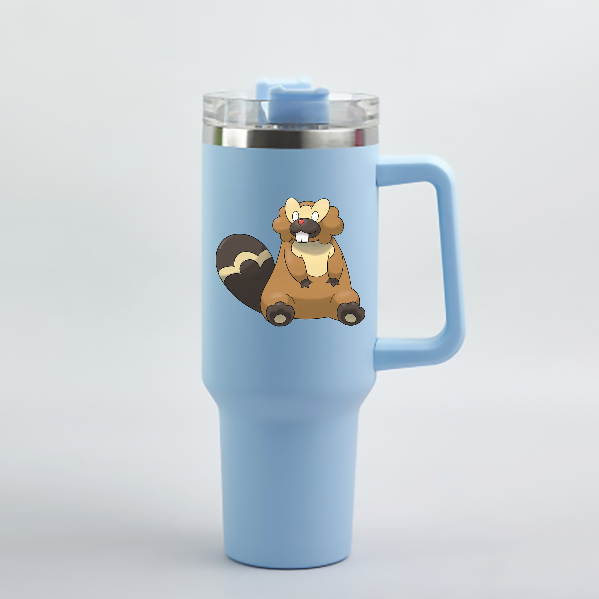 （画像用） ポケットモンスター Pokémon 1200mL車用タンブラー - クリスタルステッカー（プラスチックストロー付き）