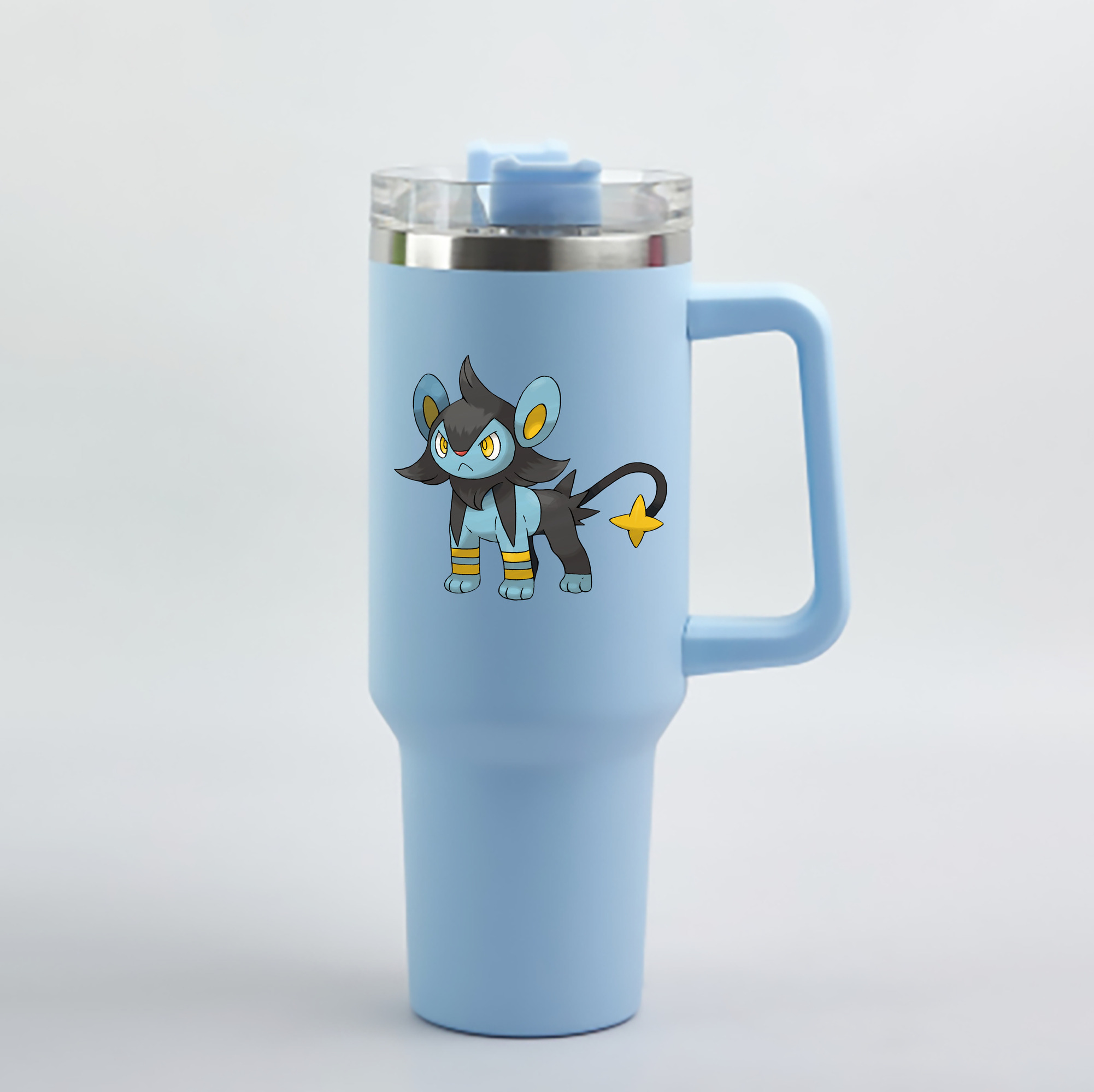 （画像用） ポケットモンスター Pokémon 1200mL車用タンブラー - クリスタルステッカー（プラスチックストロー付き）