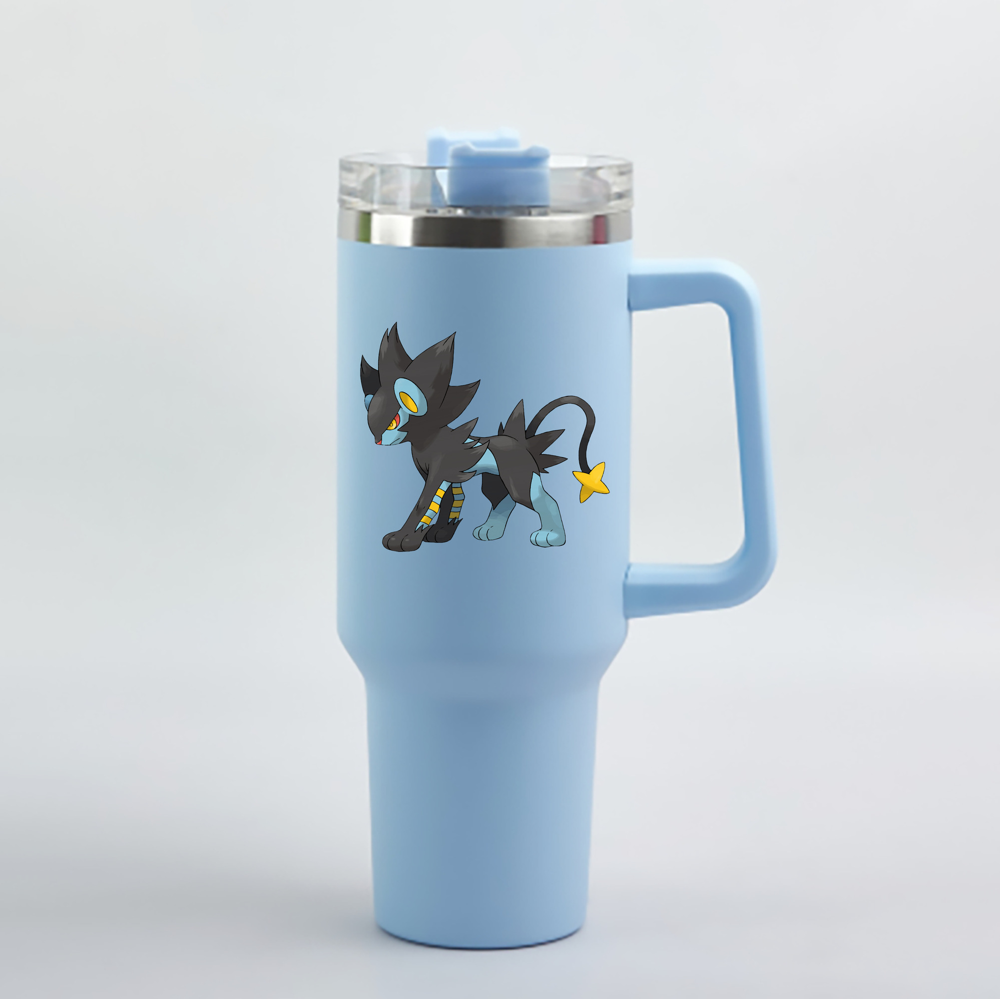 （画像用） ポケットモンスター Pokémon 1200mL車用タンブラー - クリスタルステッカー（プラスチックストロー付き）