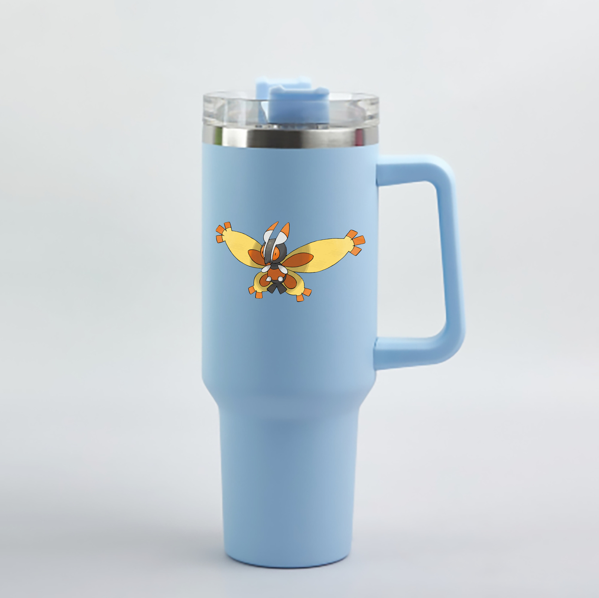 （画像用） ポケットモンスター Pokémon 1200mL車用タンブラー - クリスタルステッカー（プラスチックストロー付き）