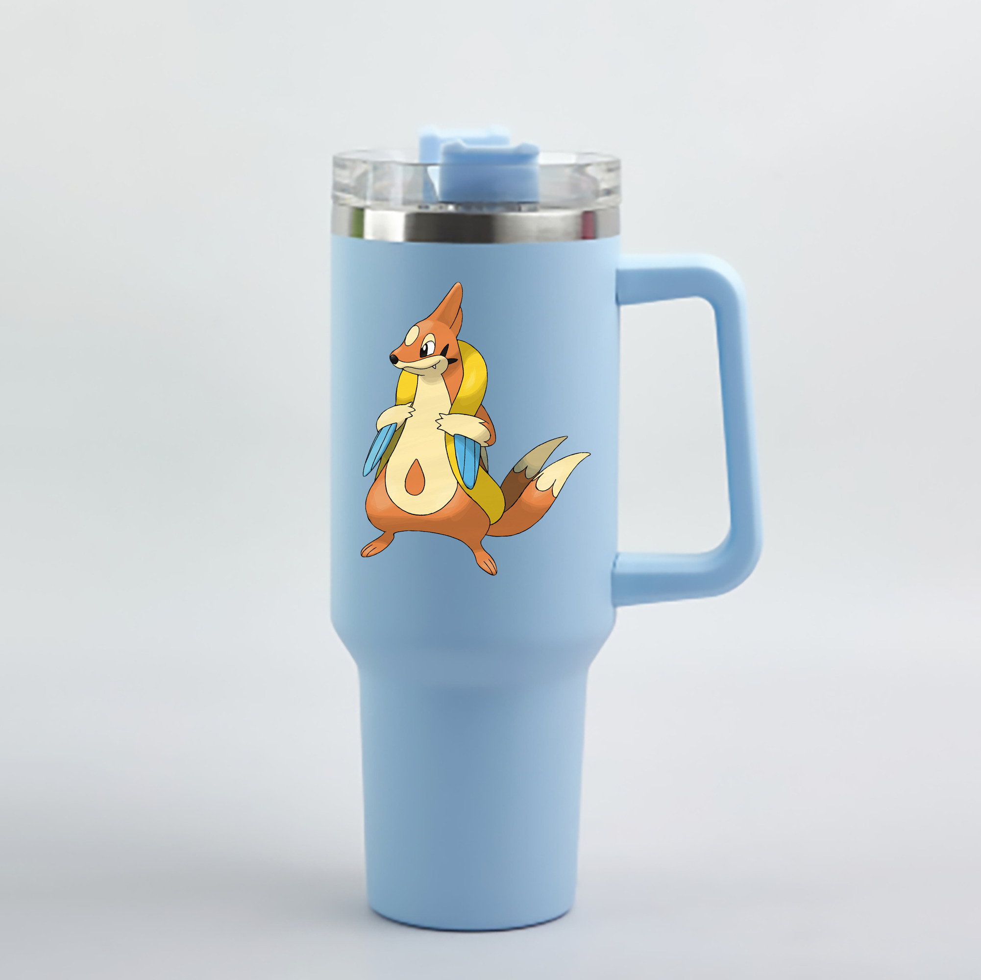 （画像用） ポケットモンスター Pokémon 1200mL車用タンブラー - クリスタルステッカー（プラスチックストロー付き）