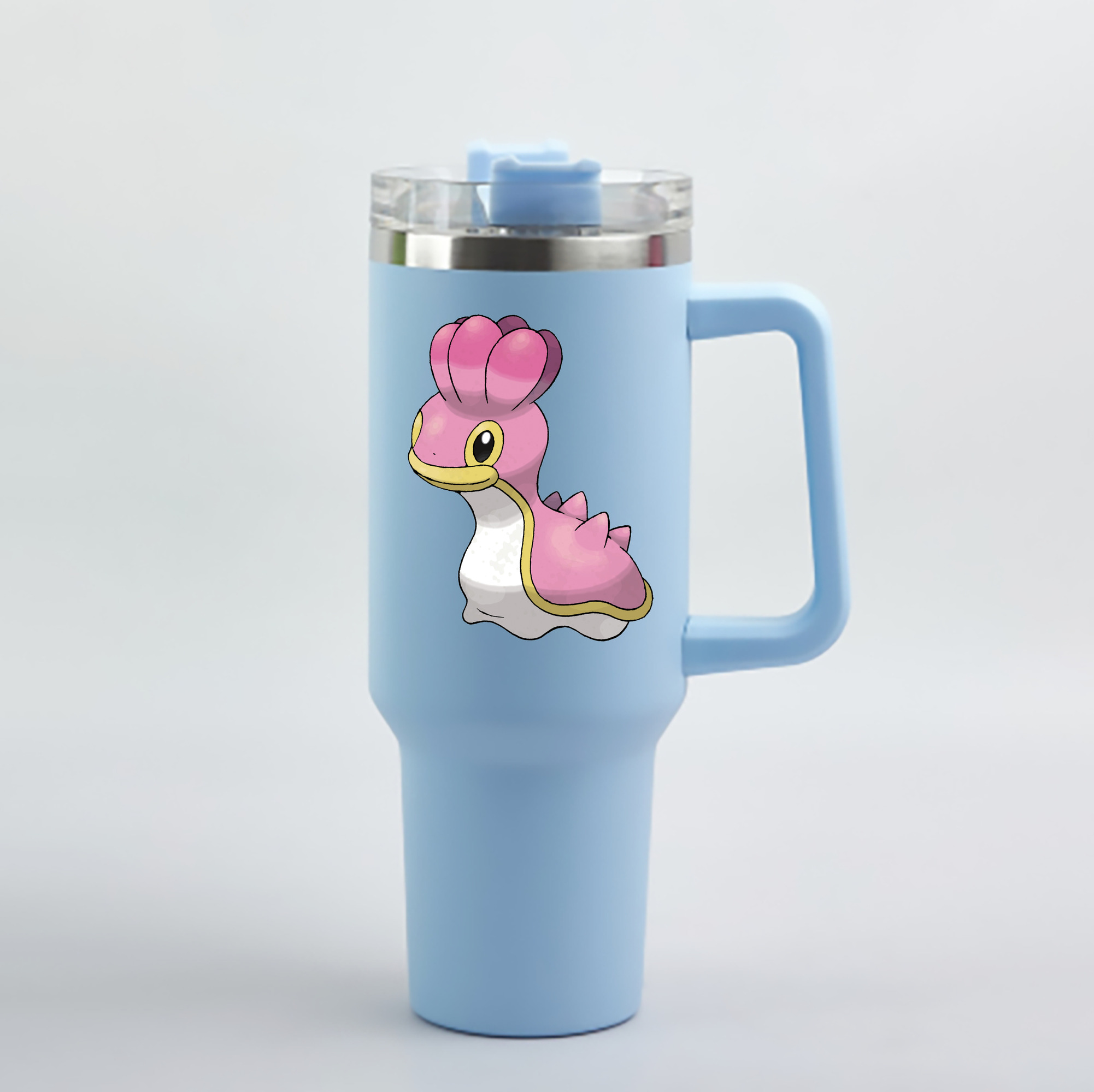（画像用） ポケットモンスター Pokémon 1200mL車用タンブラー - クリスタルステッカー（プラスチックストロー付き）