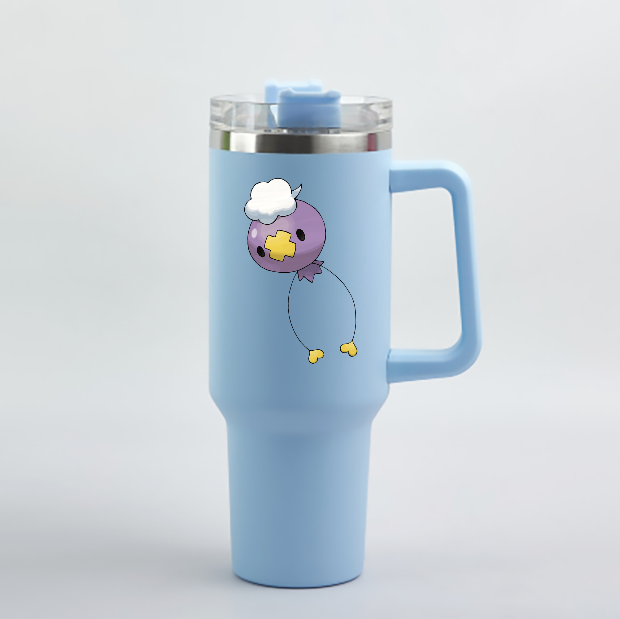 （画像用） ポケットモンスター Pokémon 1200mL車用タンブラー - クリスタルステッカー（プラスチックストロー付き）