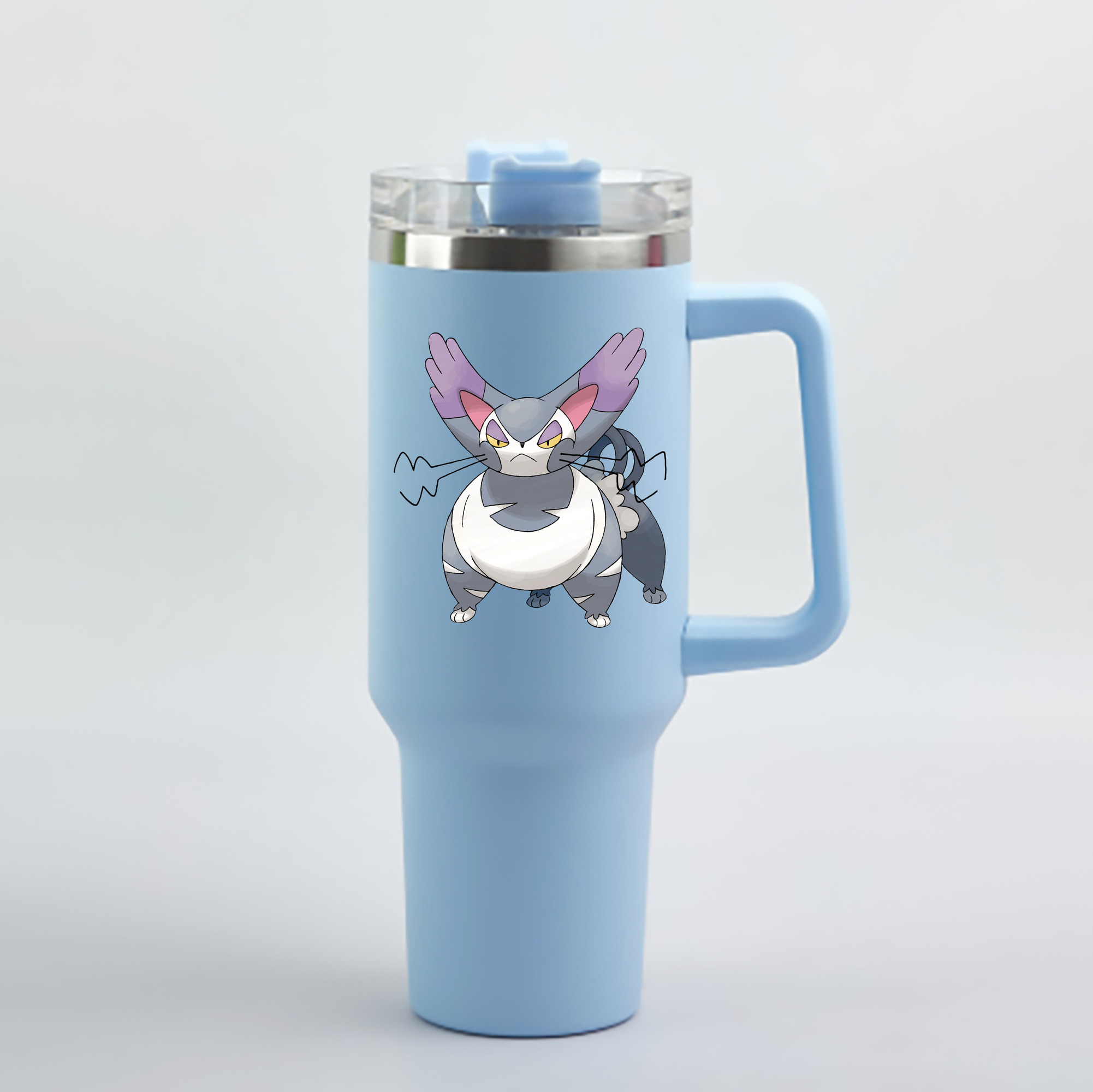 （画像用） ポケットモンスター Pokémon 1200mL車用タンブラー - クリスタルステッカー（プラスチックストロー付き）