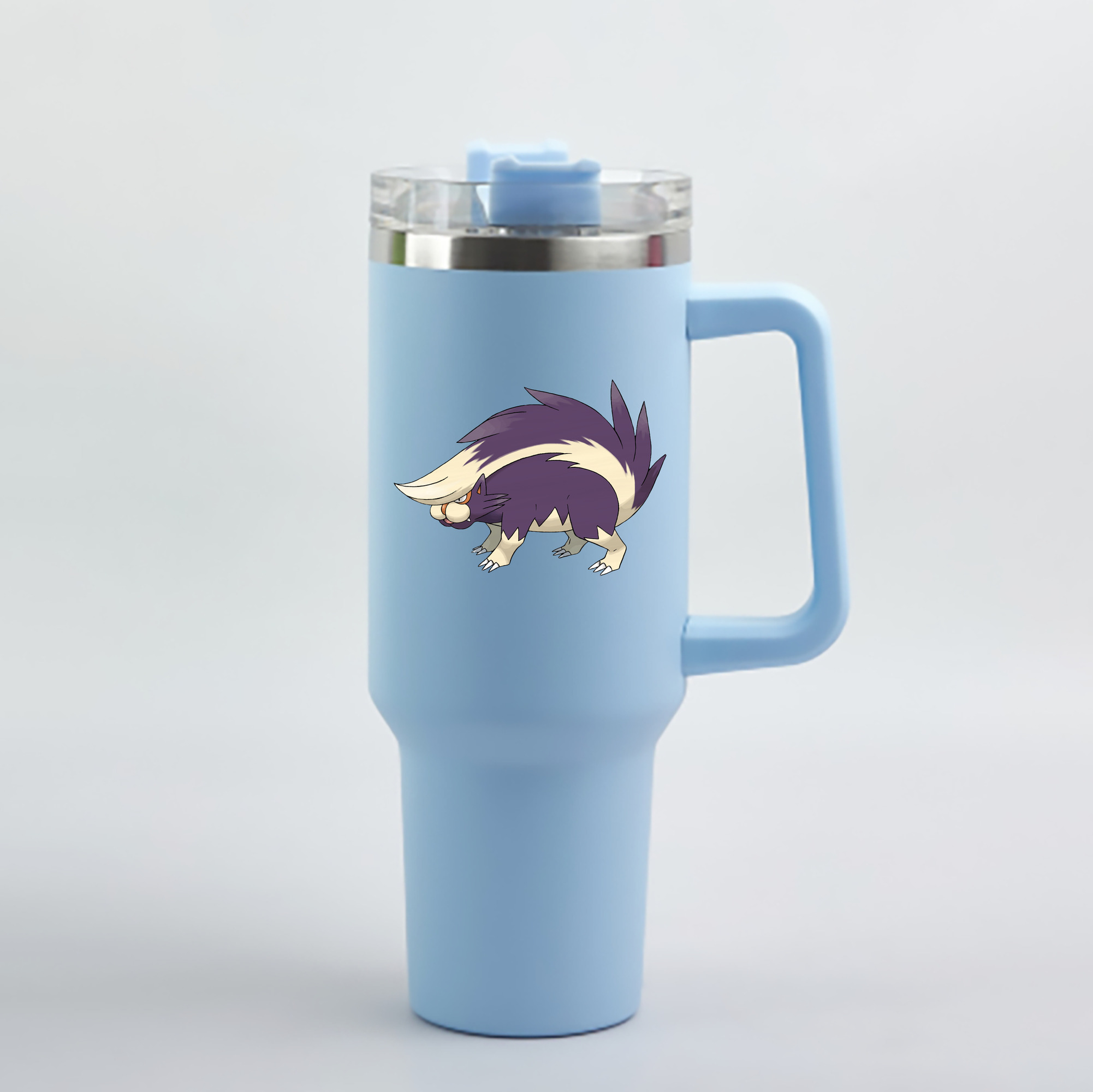 （画像用） ポケットモンスター Pokémon 1200mL車用タンブラー - クリスタルステッカー（プラスチックストロー付き）