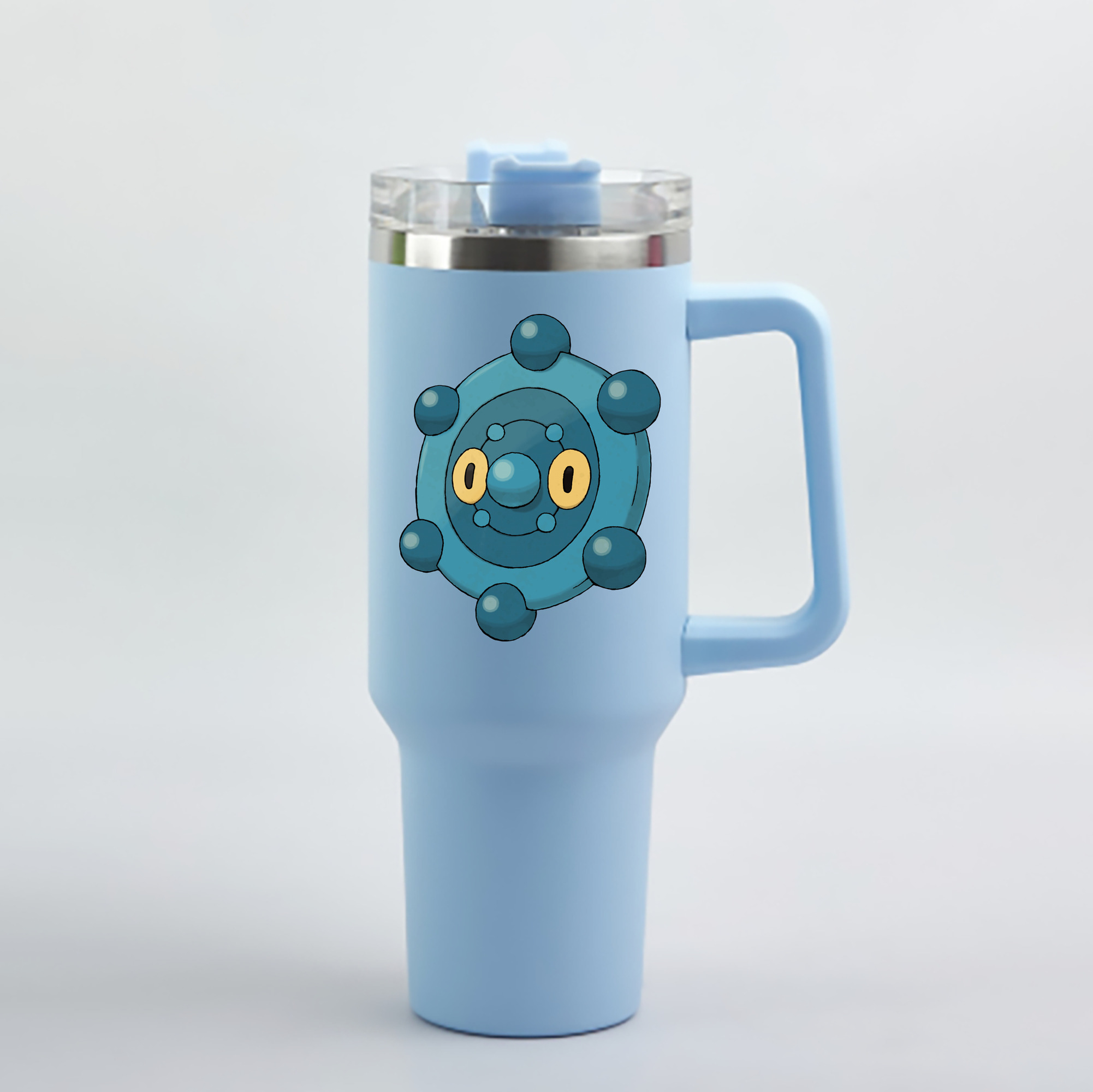 （画像用） ポケットモンスター Pokémon 1200mL車用タンブラー - クリスタルステッカー（プラスチックストロー付き）