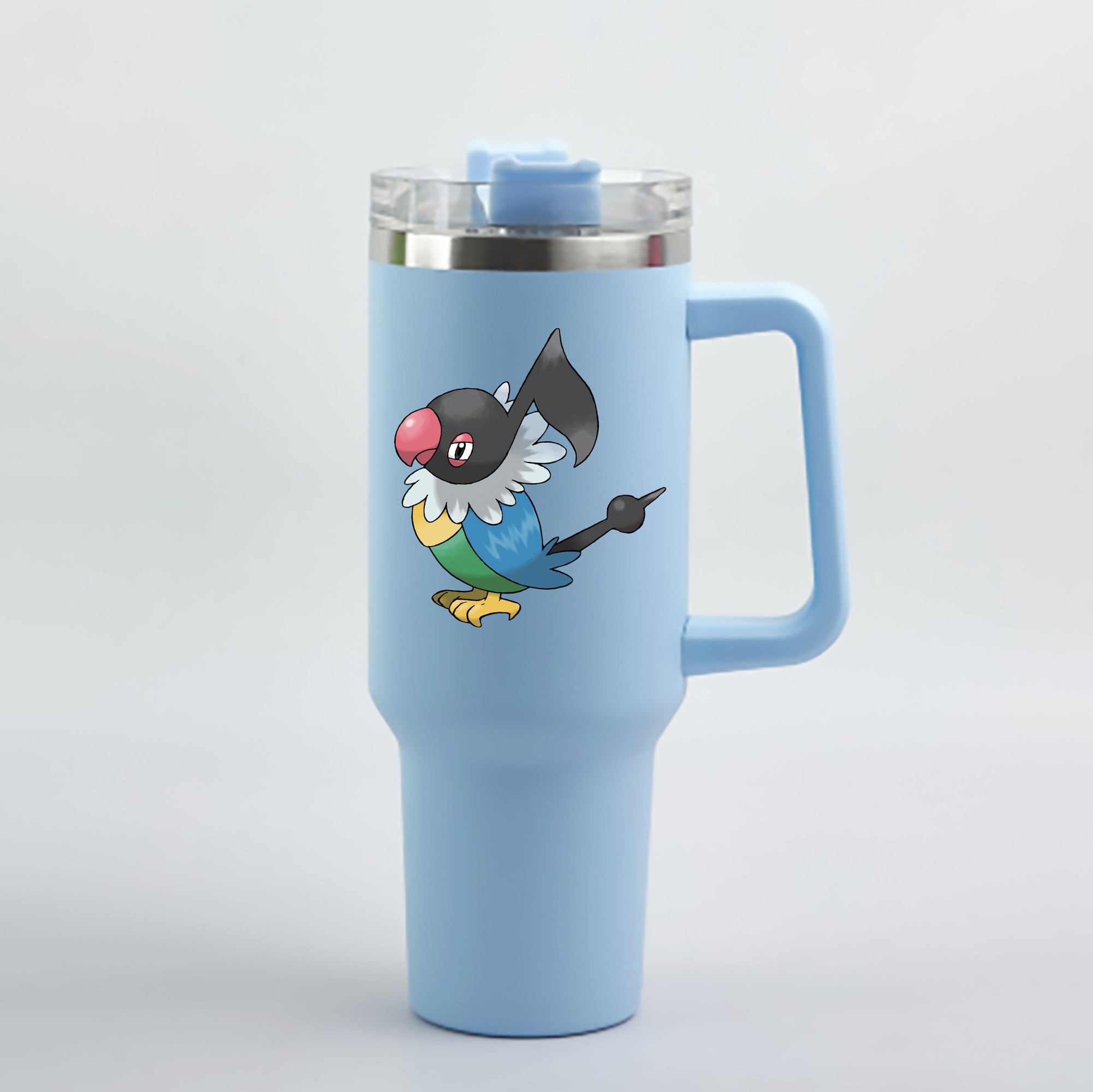 （画像用） ポケットモンスター Pokémon 1200mL車用タンブラー - クリスタルステッカー（プラスチックストロー付き）
