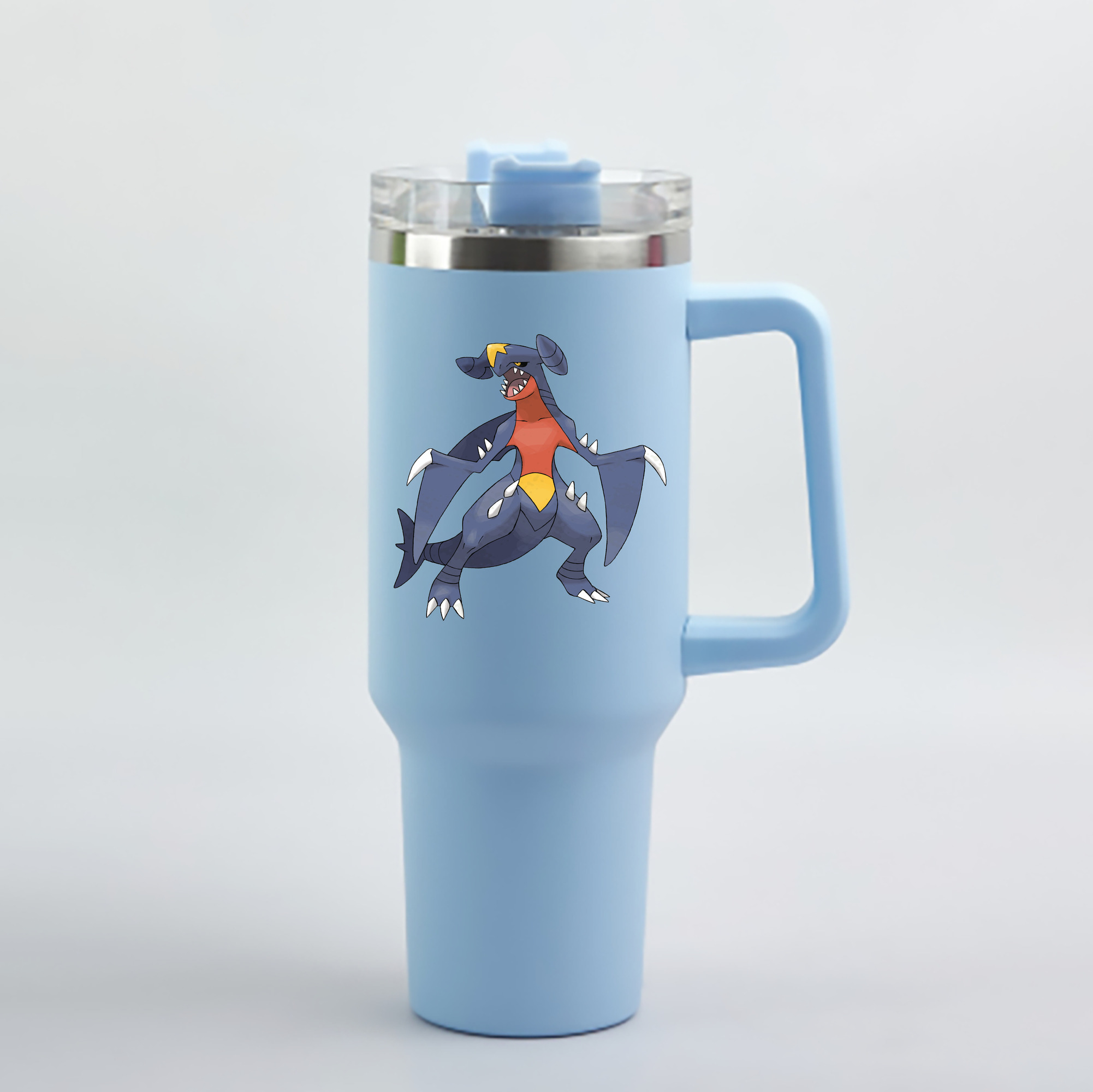 （画像用） ポケットモンスター Pokémon 1200mL車用タンブラー - クリスタルステッカー（プラスチックストロー付き）