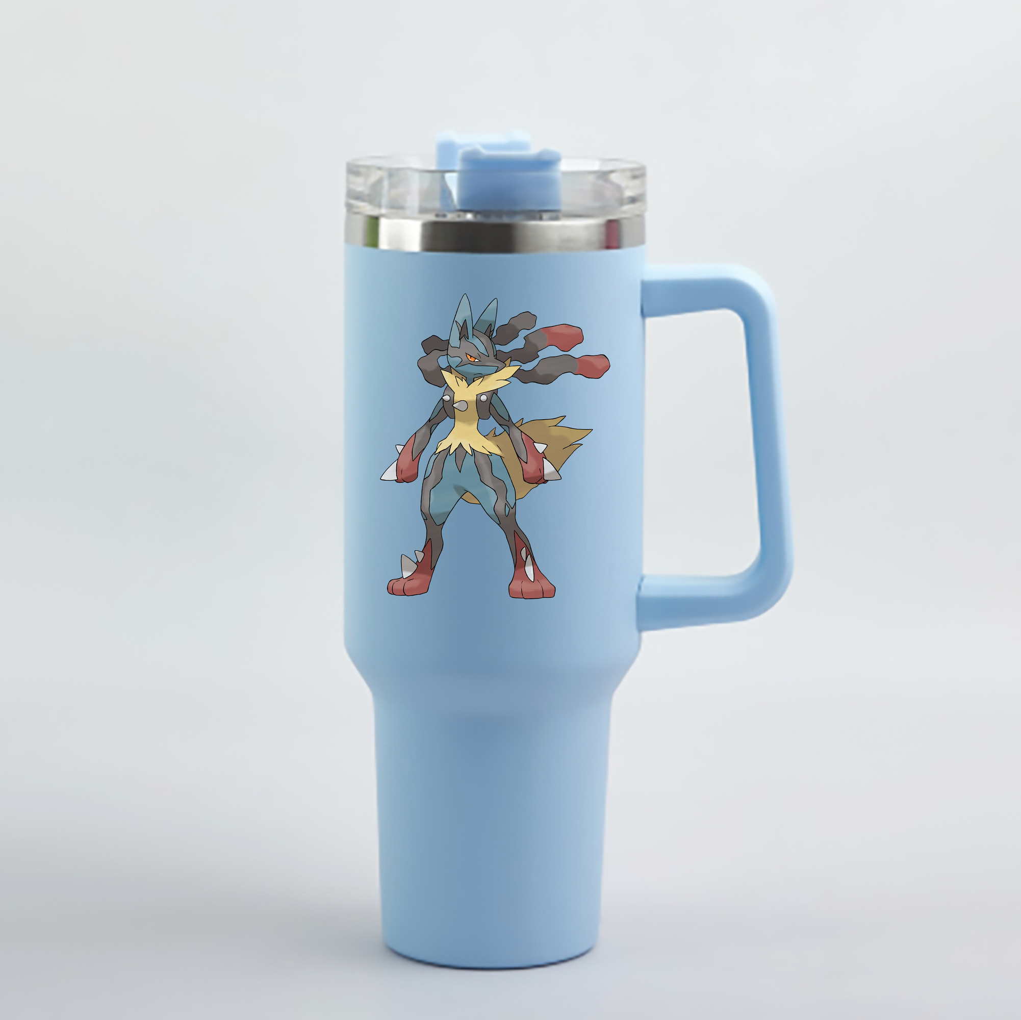 （画像用） ポケットモンスター Pokémon 1200mL車用タンブラー - クリスタルステッカー（プラスチックストロー付き）