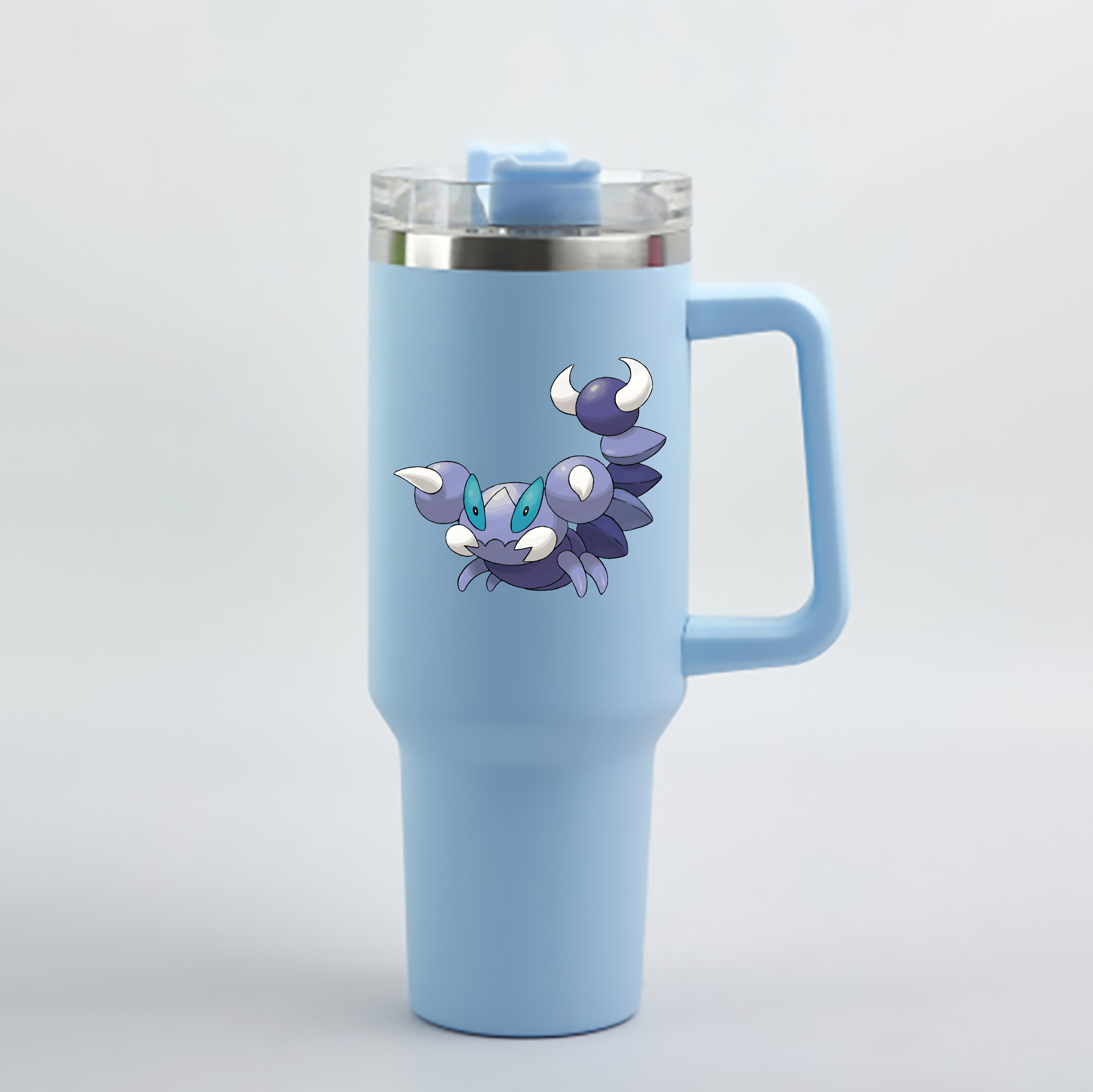 （画像用） ポケットモンスター Pokémon 1200mL車用タンブラー - クリスタルステッカー（プラスチックストロー付き）