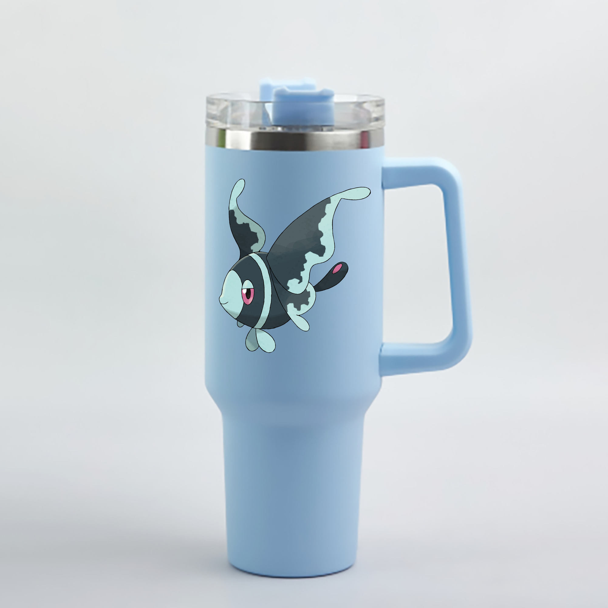 （画像用） ポケットモンスター Pokémon 1200mL車用タンブラー - クリスタルステッカー（プラスチックストロー付き）