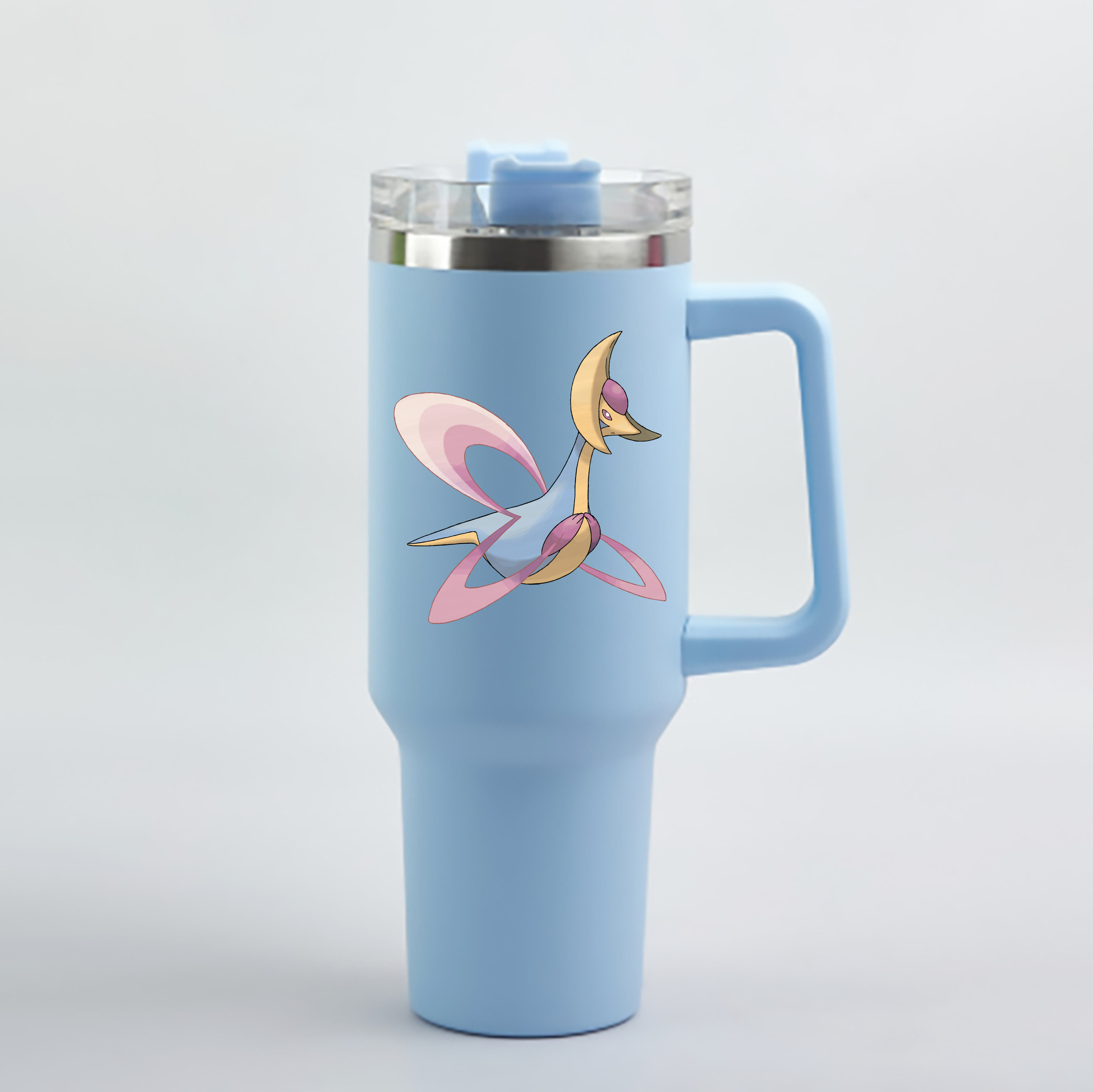 （画像用） ポケットモンスター Pokémon 1200mL車用タンブラー - クリスタルステッカー（プラスチックストロー付き）