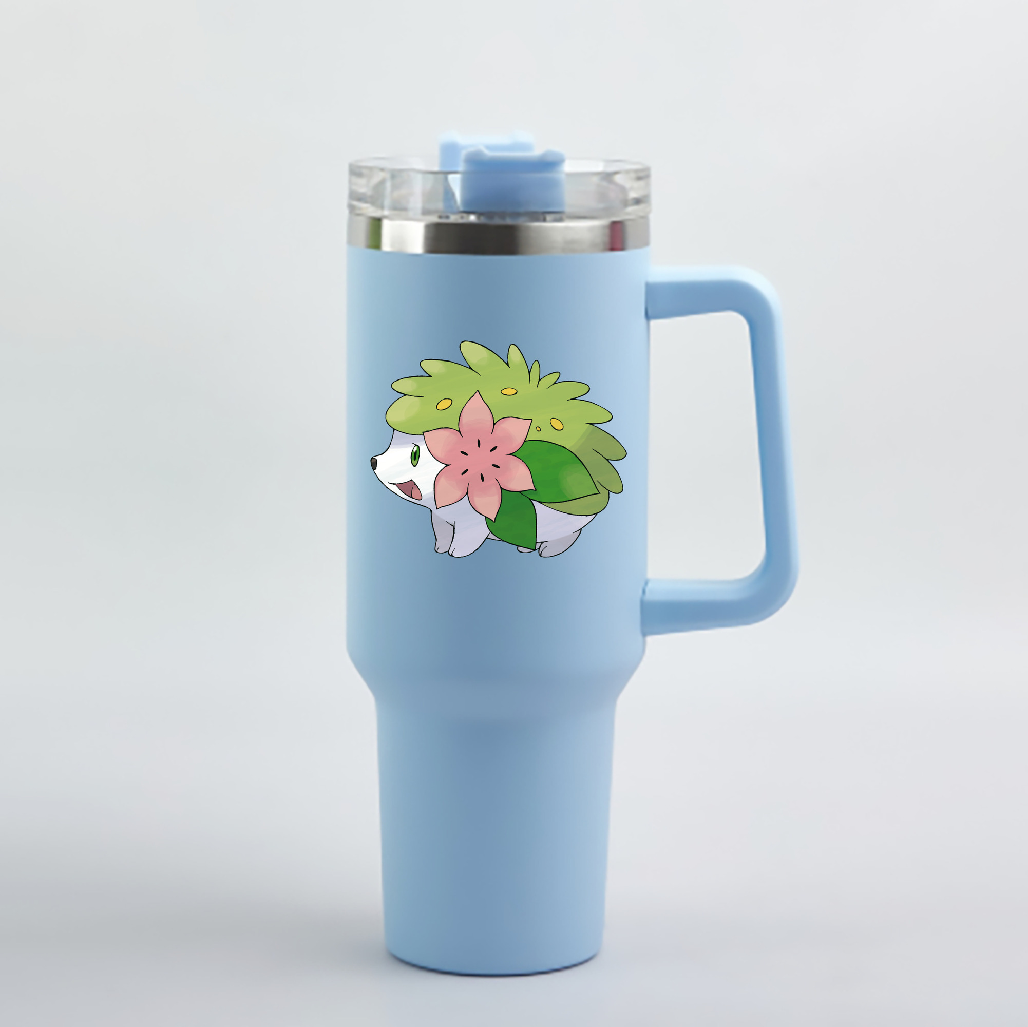 （画像用） ポケットモンスター Pokémon 1200mL車用タンブラー - クリスタルステッカー（プラスチックストロー付き）