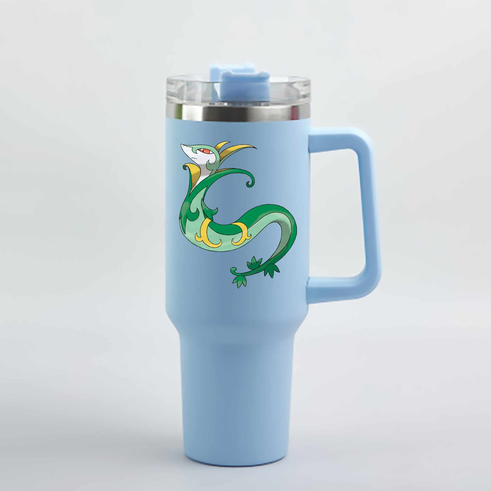 （画像用） ポケットモンスター Pokémon 1200mL車用タンブラー - クリスタルステッカー（プラスチックストロー付き）