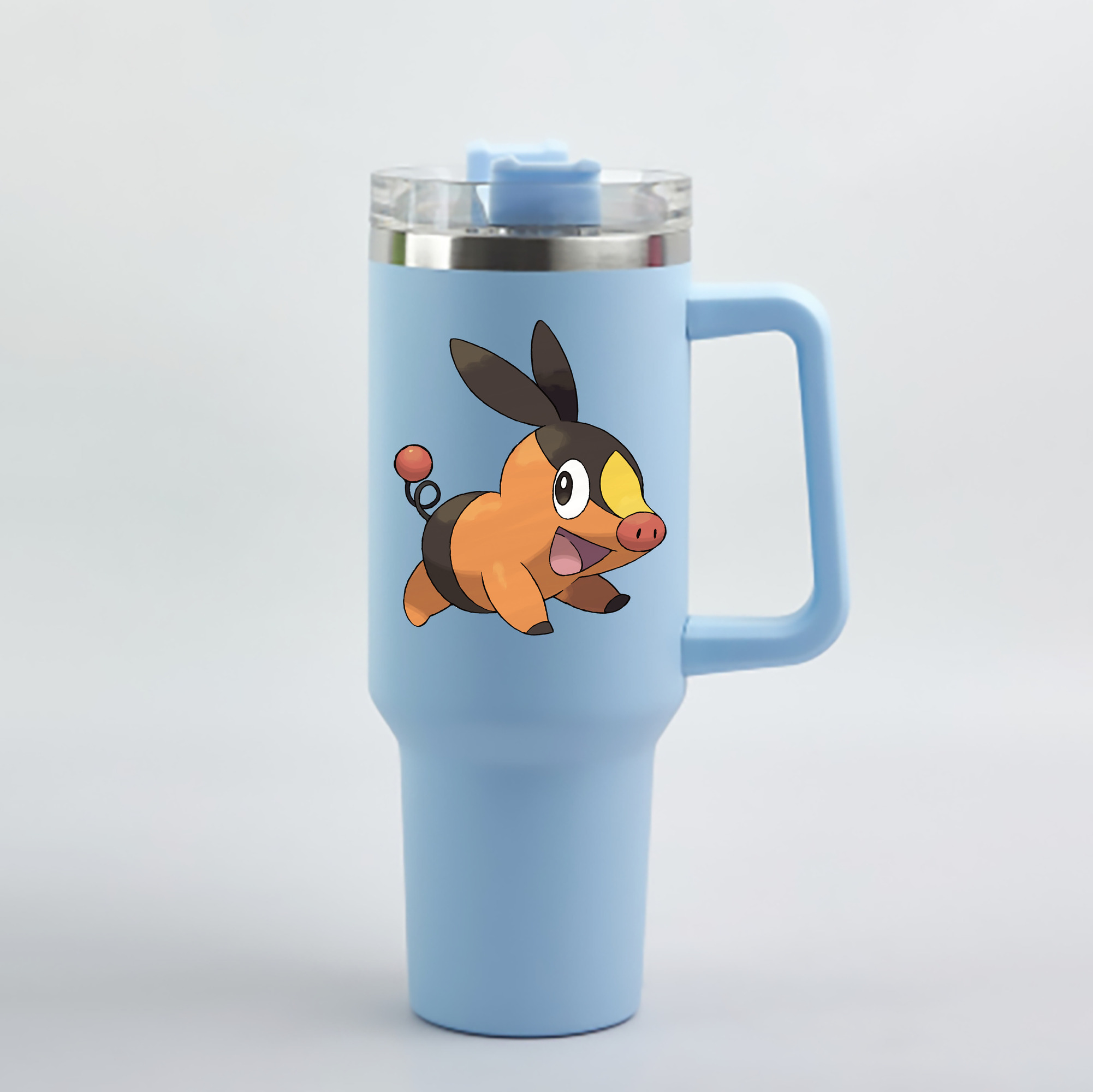 （画像用） ポケットモンスター Pokémon 1200mL車用タンブラー - クリスタルステッカー（プラスチックストロー付き）