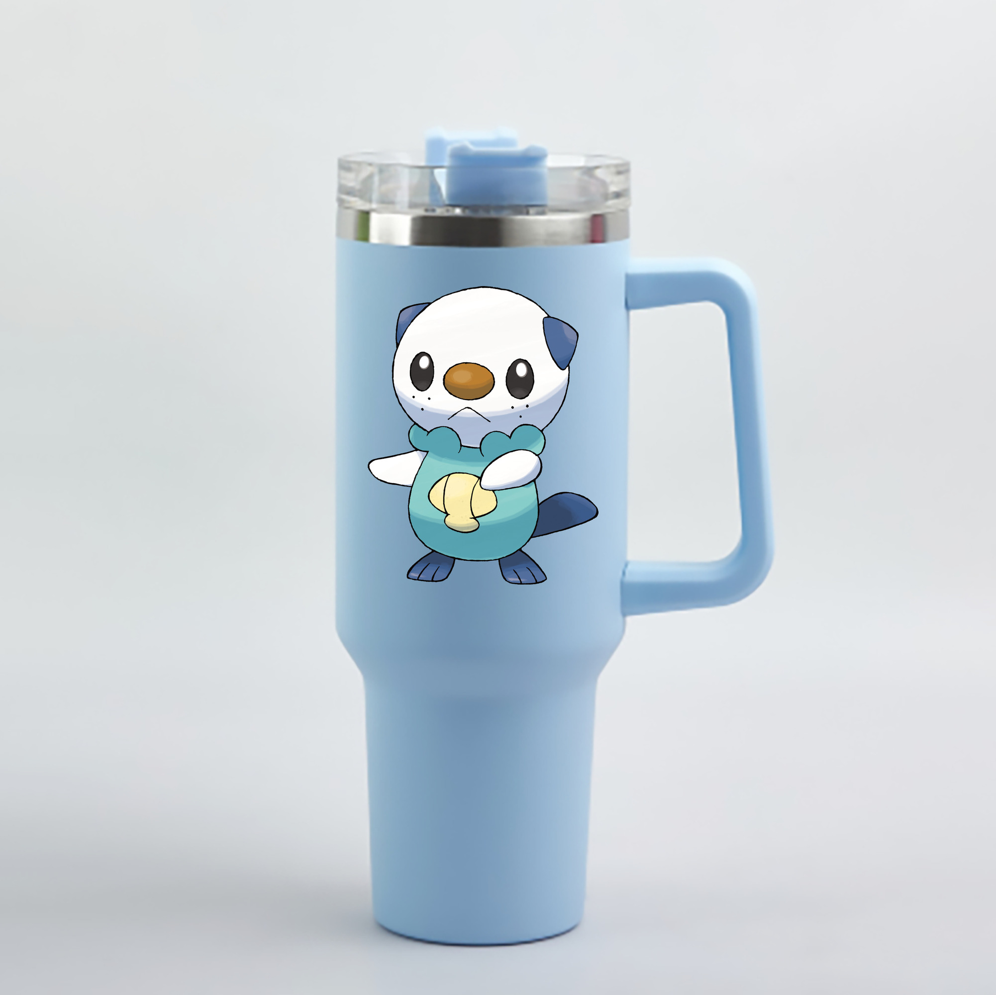 （画像用） ポケットモンスター Pokémon 1200mL車用タンブラー - クリスタルステッカー（プラスチックストロー付き）
