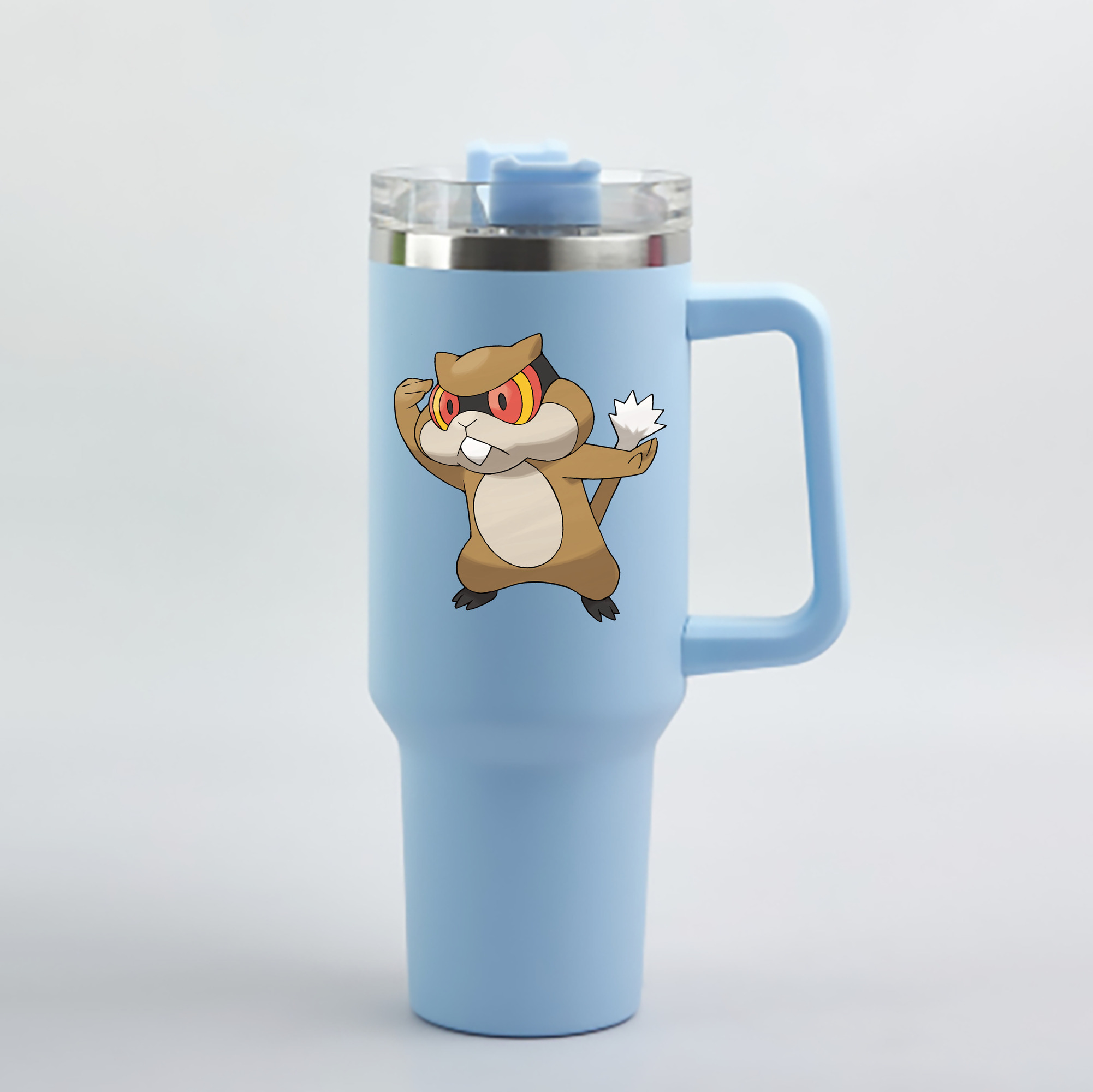 （画像用） ポケットモンスター Pokémon 1200mL車用タンブラー - クリスタルステッカー（プラスチックストロー付き）