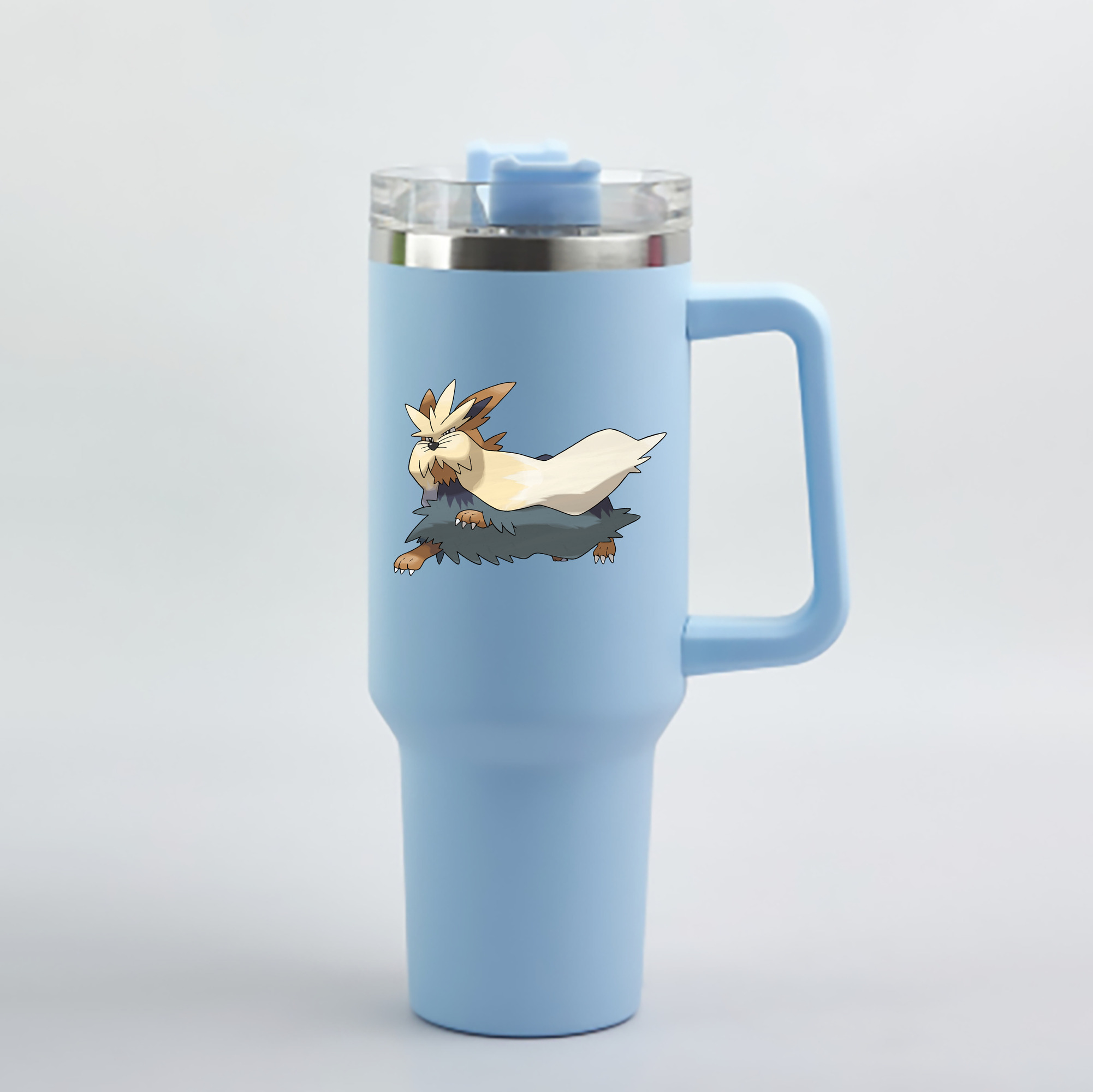 （画像用） ポケットモンスター Pokémon 1200mL車用タンブラー - クリスタルステッカー（プラスチックストロー付き）