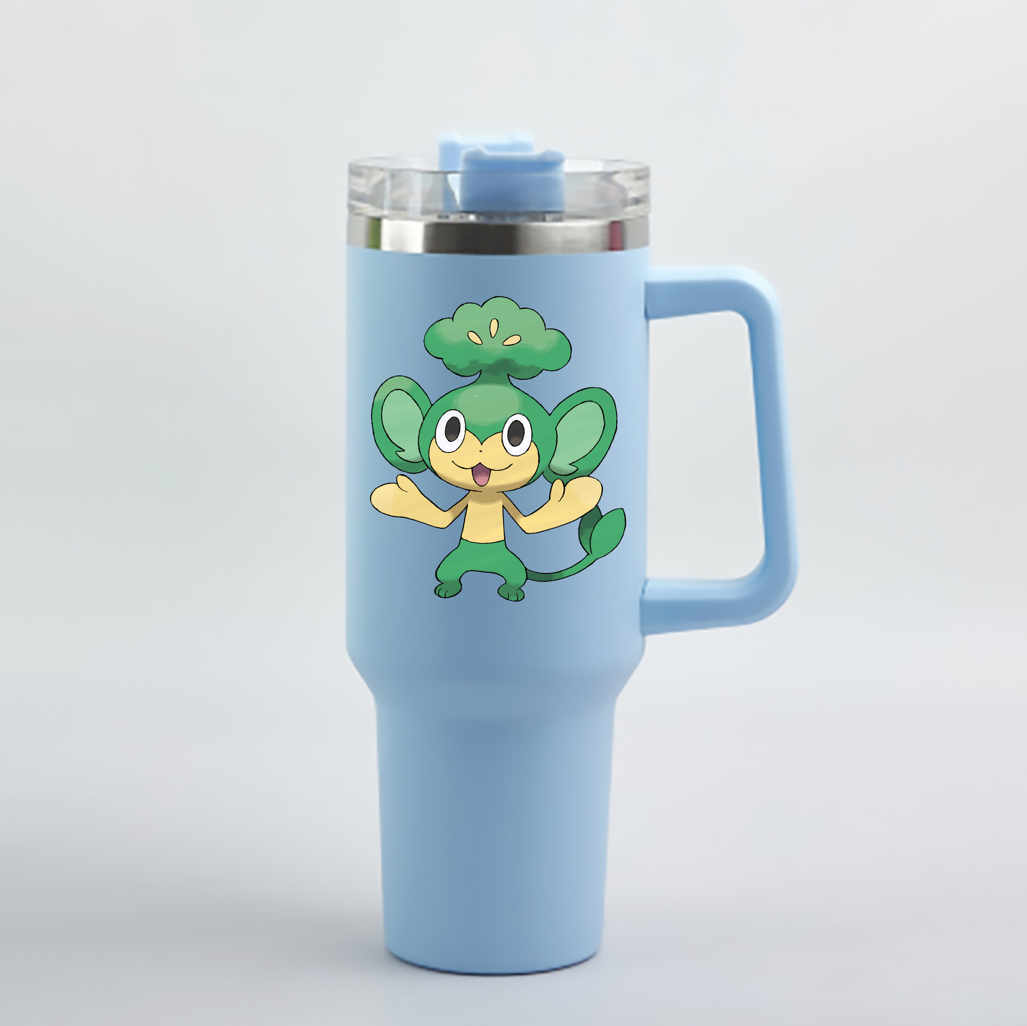 （画像用） ポケットモンスター Pokémon 1200mL車用タンブラー - クリスタルステッカー（プラスチックストロー付き）