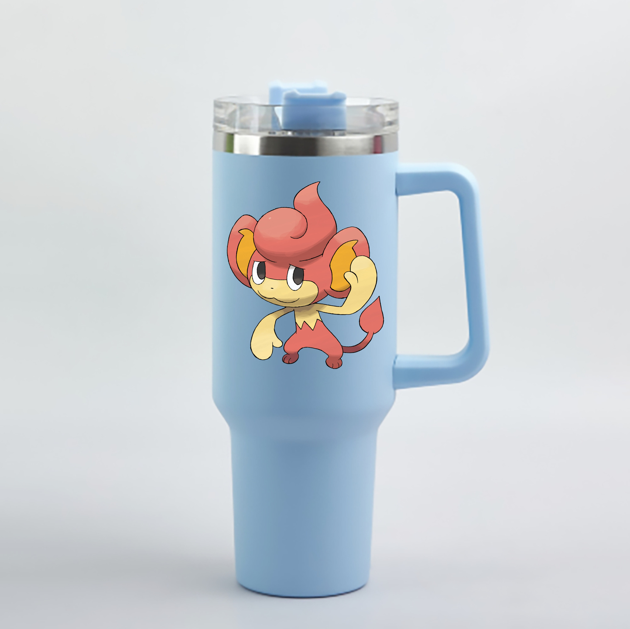 （画像用） ポケットモンスター Pokémon 1200mL車用タンブラー - クリスタルステッカー（プラスチックストロー付き）