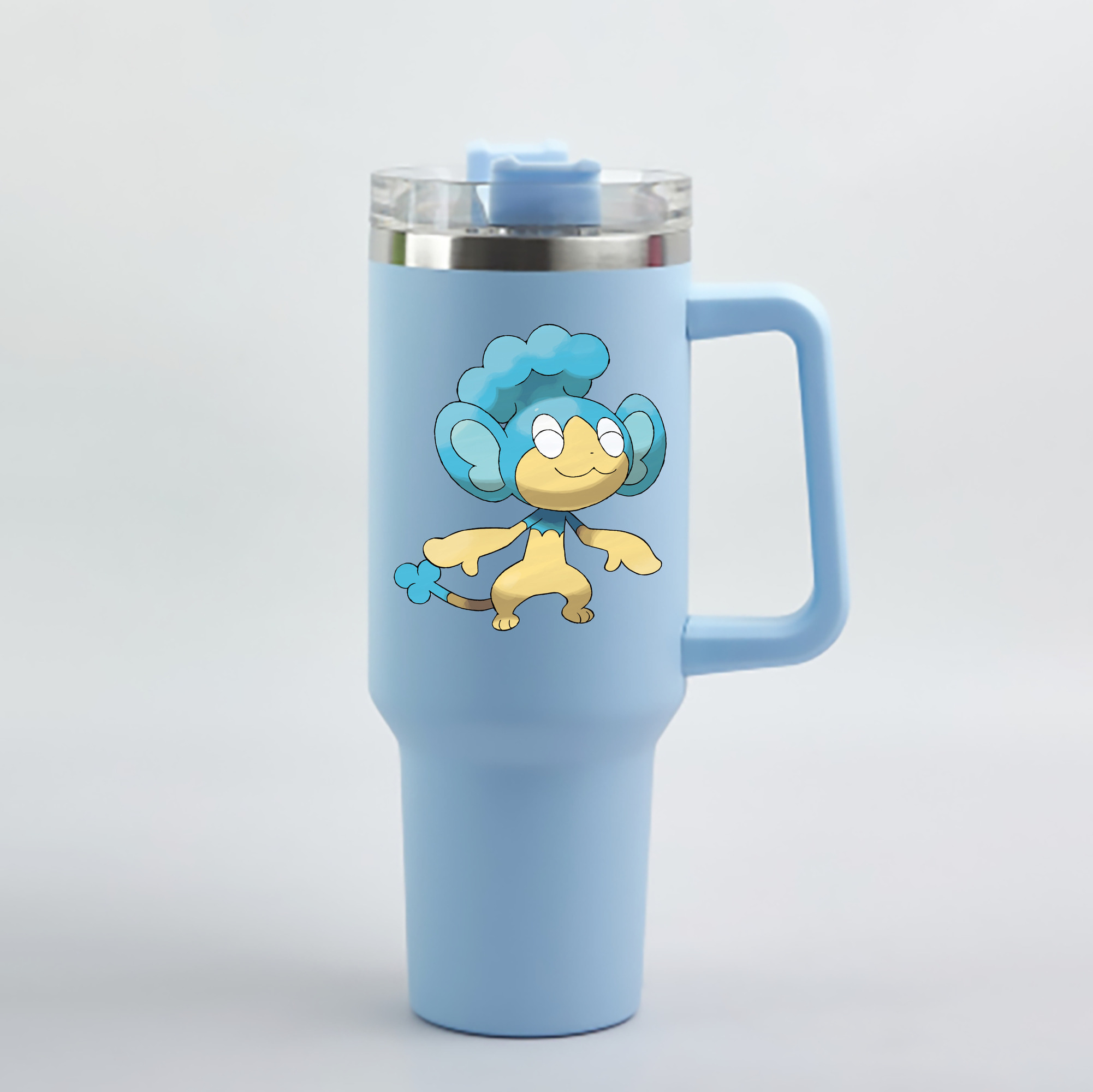 （画像用） ポケットモンスター Pokémon 1200mL車用タンブラー - クリスタルステッカー（プラスチックストロー付き）