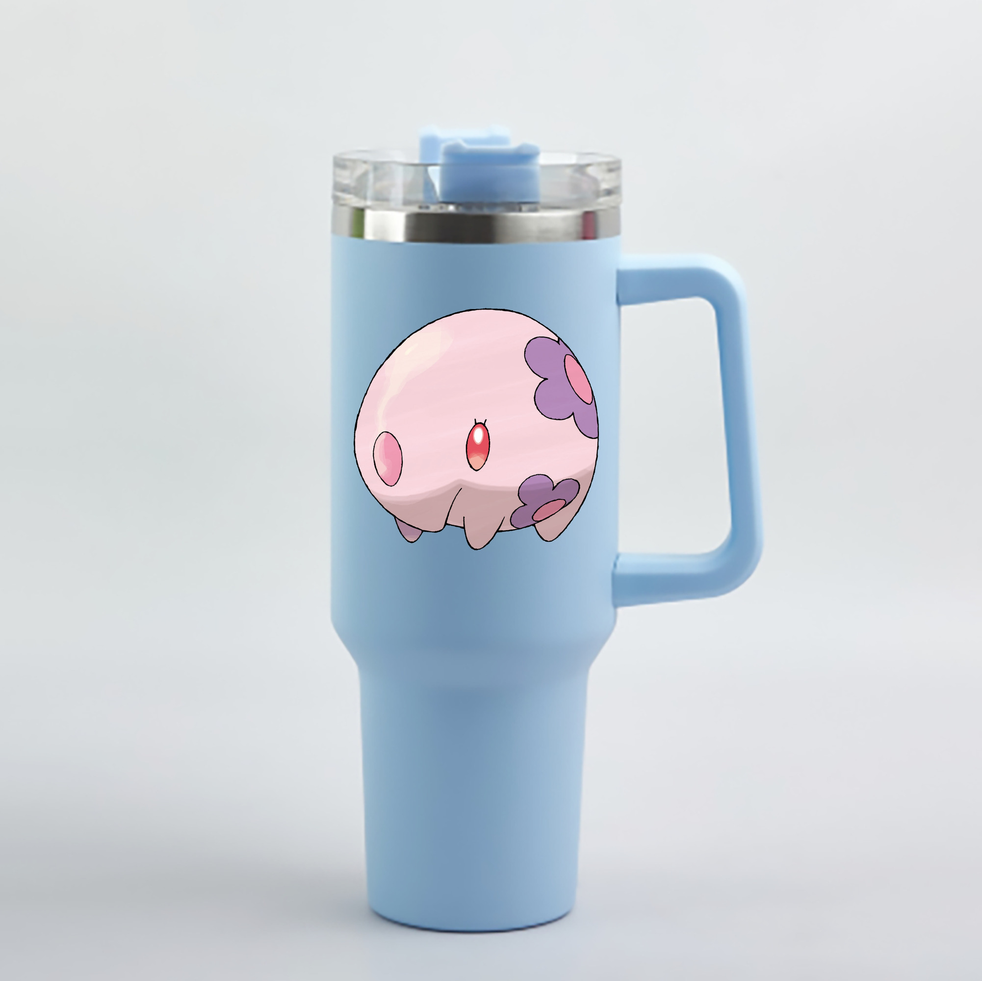 （画像用） ポケットモンスター Pokémon 1200mL車用タンブラー - クリスタルステッカー（プラスチックストロー付き）