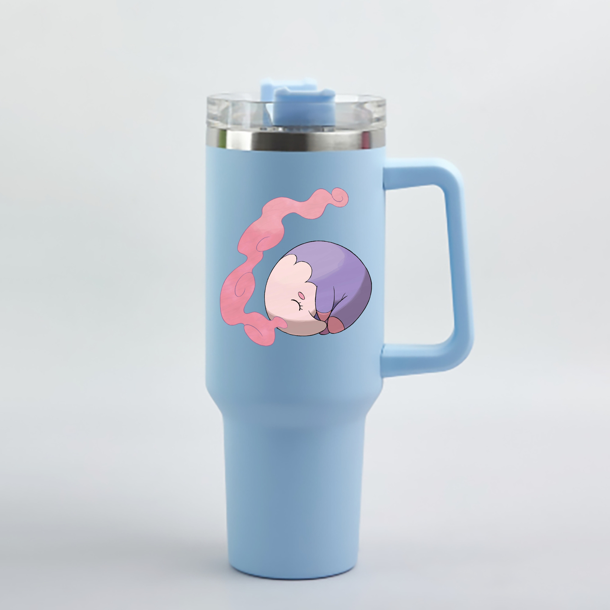 （画像用） ポケットモンスター Pokémon 1200mL車用タンブラー - クリスタルステッカー（プラスチックストロー付き）