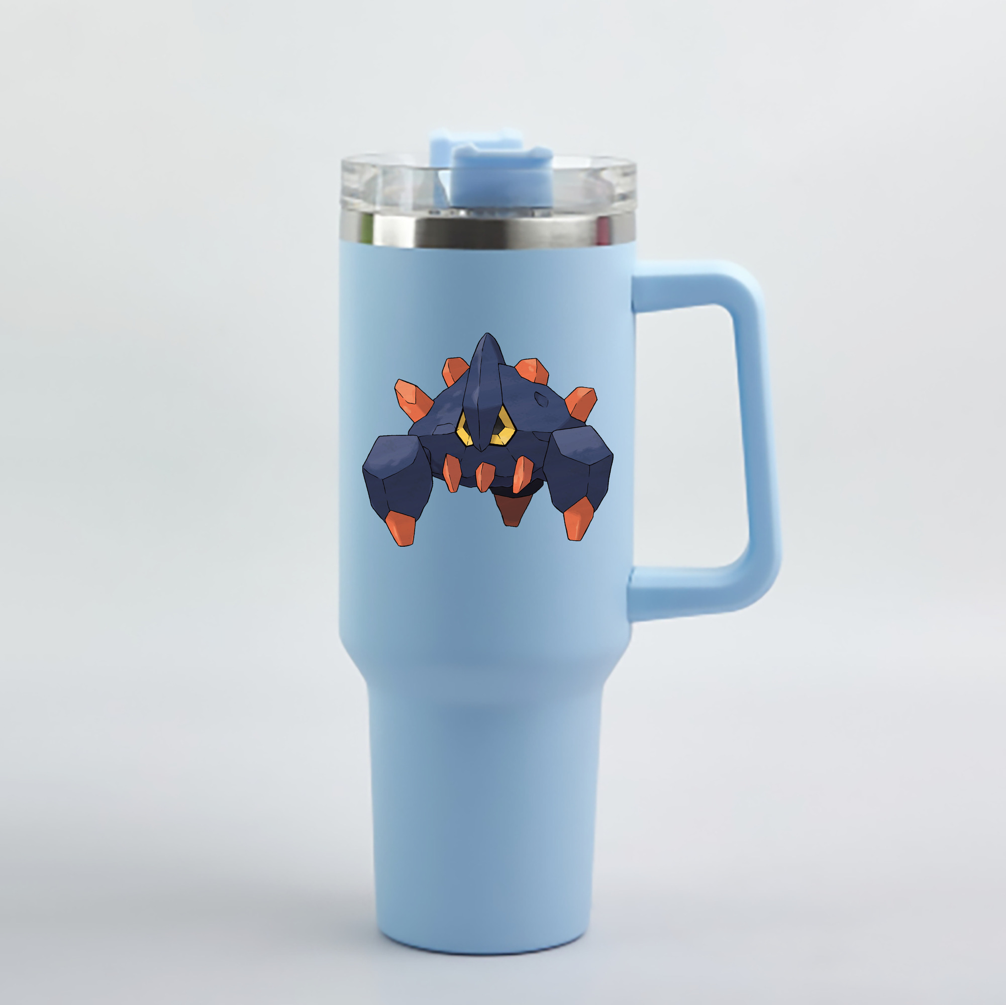 （画像用） ポケットモンスター Pokémon 1200mL車用タンブラー - クリスタルステッカー（プラスチックストロー付き）