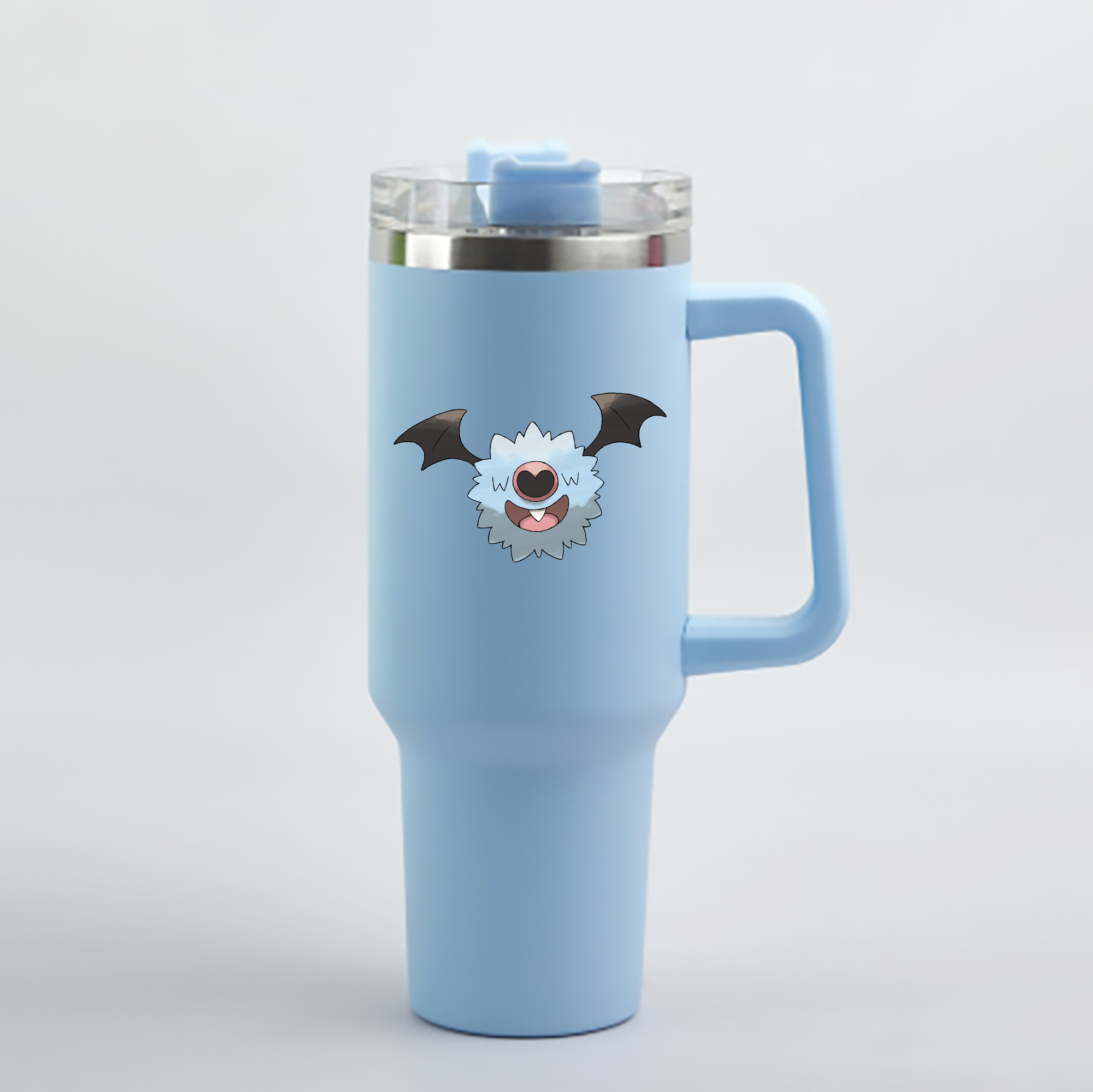 （画像用） ポケットモンスター Pokémon 1200mL車用タンブラー - クリスタルステッカー（プラスチックストロー付き）