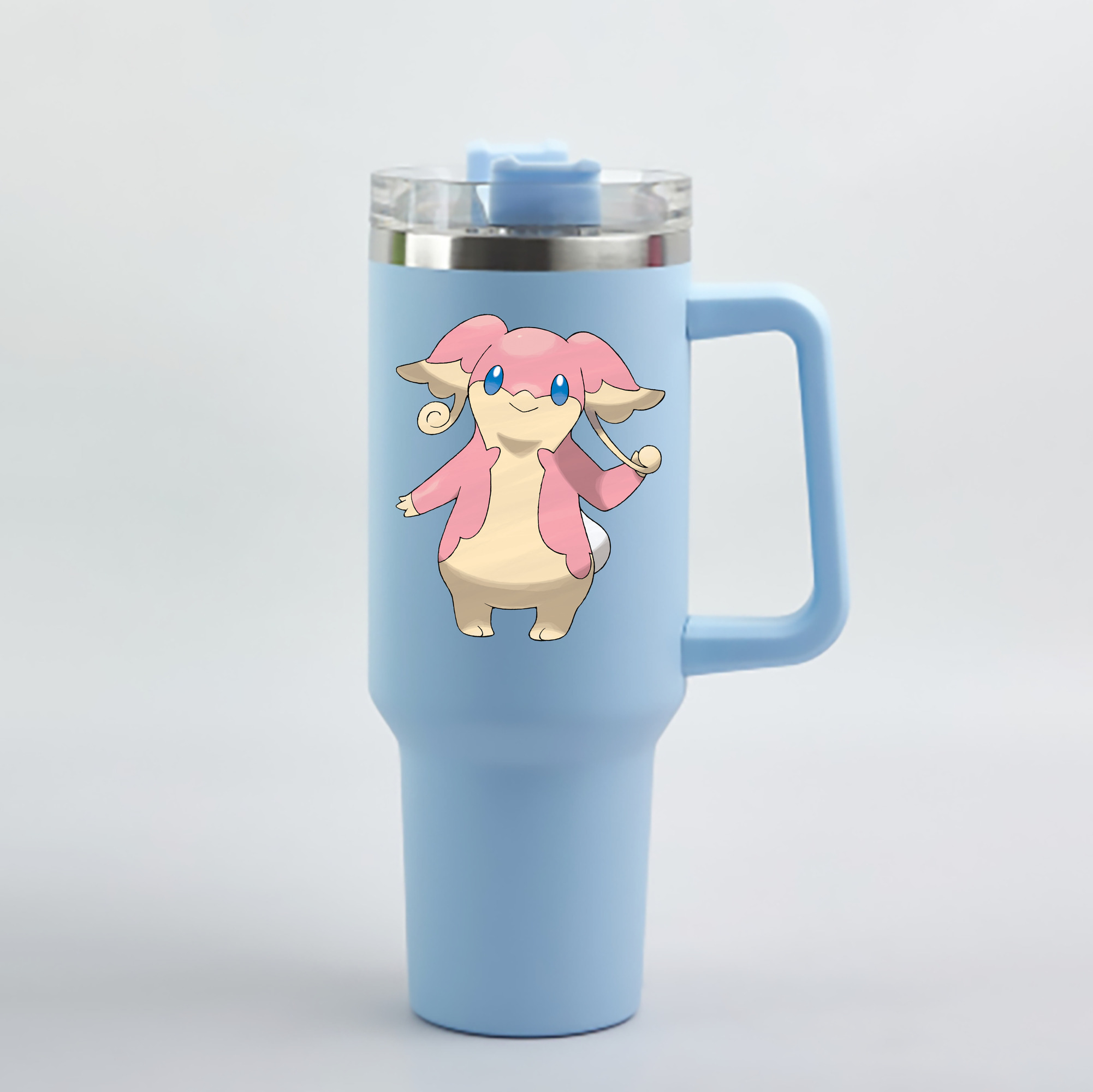 （画像用） ポケットモンスター Pokémon 1200mL車用タンブラー - クリスタルステッカー（プラスチックストロー付き）