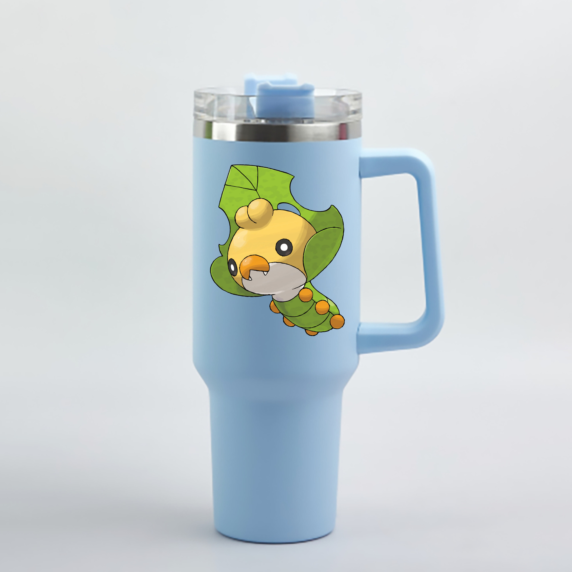 （画像用） ポケットモンスター Pokémon 1200mL車用タンブラー - クリスタルステッカー（プラスチックストロー付き）