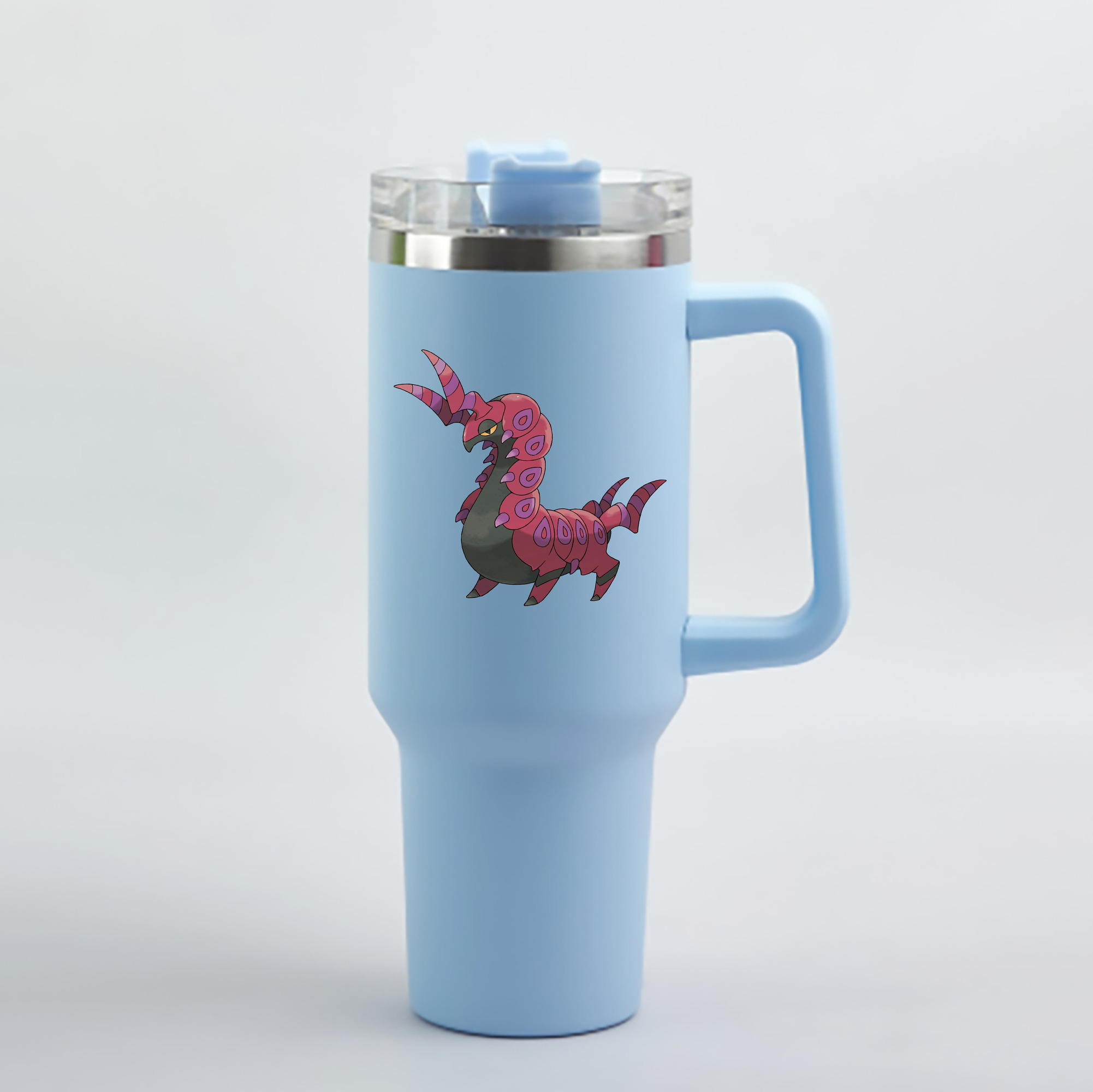 （画像用） ポケットモンスター Pokémon 1200mL車用タンブラー - クリスタルステッカー（プラスチックストロー付き）