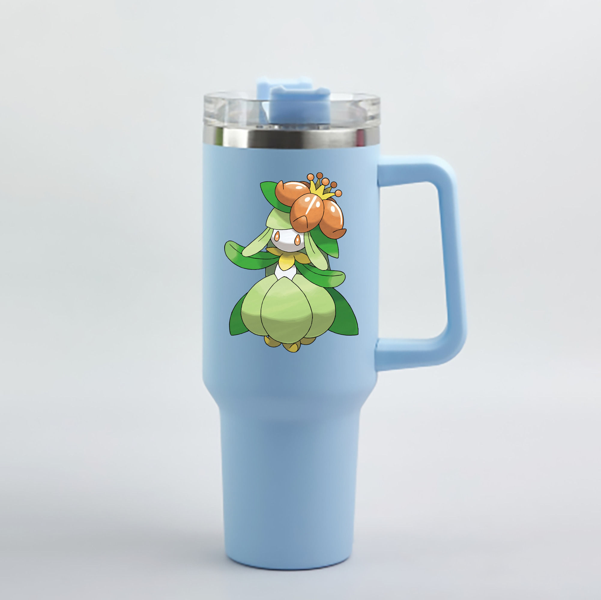 （画像用） ポケットモンスター Pokémon 1200mL車用タンブラー - クリスタルステッカー（プラスチックストロー付き）