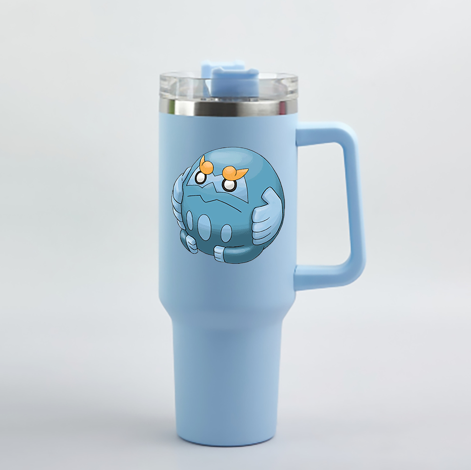（画像用） ポケットモンスター Pokémon 1200mL車用タンブラー - クリスタルステッカー（プラスチックストロー付き）