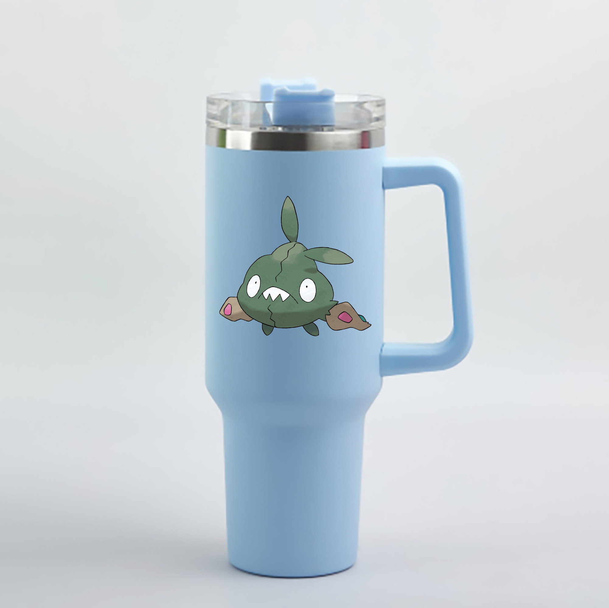 （画像用） ポケットモンスター Pokémon 1200mL車用タンブラー - クリスタルステッカー（プラスチックストロー付き）