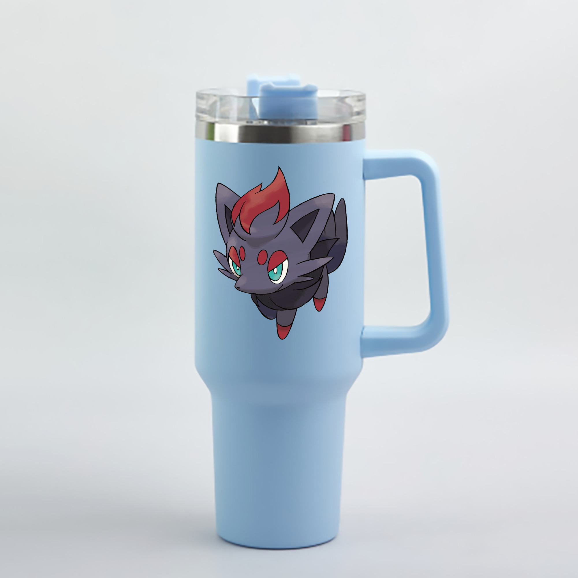 （画像用） ポケットモンスター Pokémon 1200mL車用タンブラー - クリスタルステッカー（プラスチックストロー付き）