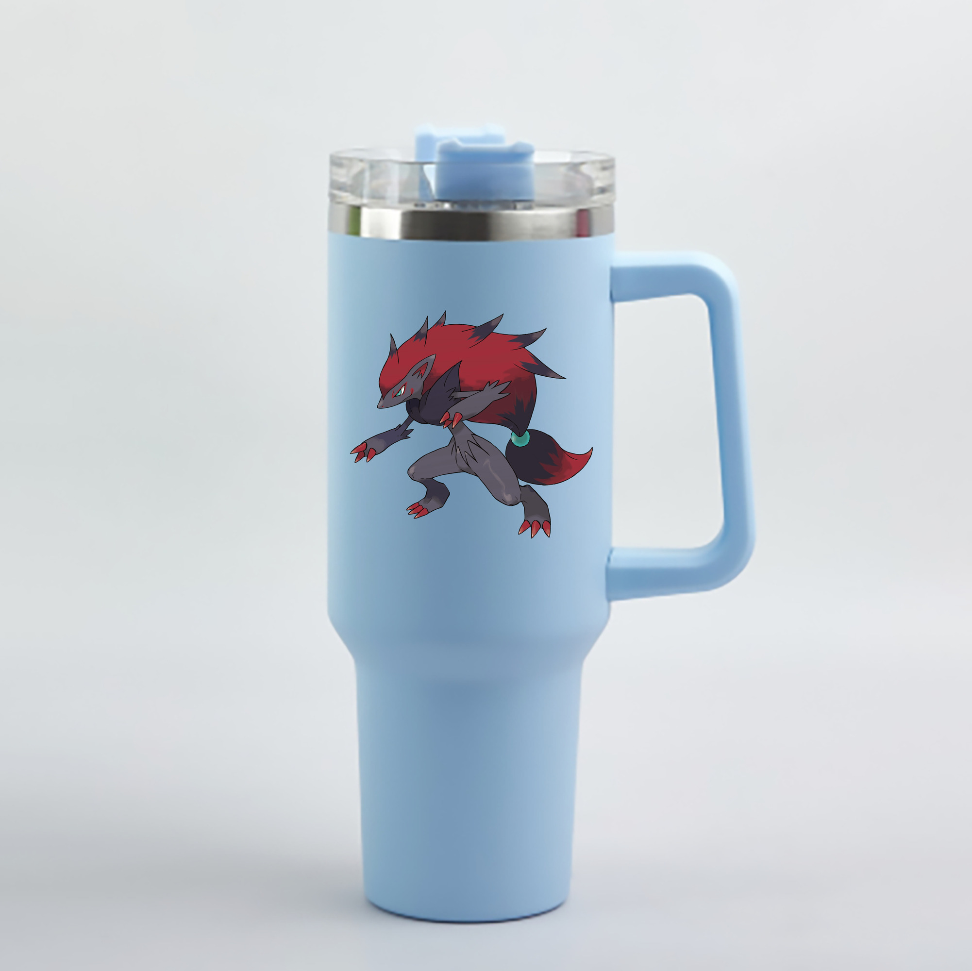 （画像用） ポケットモンスター Pokémon 1200mL車用タンブラー - クリスタルステッカー（プラスチックストロー付き）
