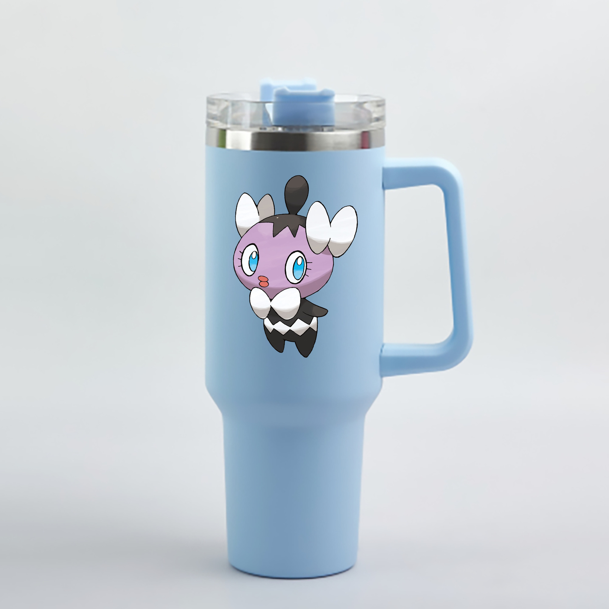 （画像用） ポケットモンスター Pokémon 1200mL車用タンブラー - クリスタルステッカー（プラスチックストロー付き）