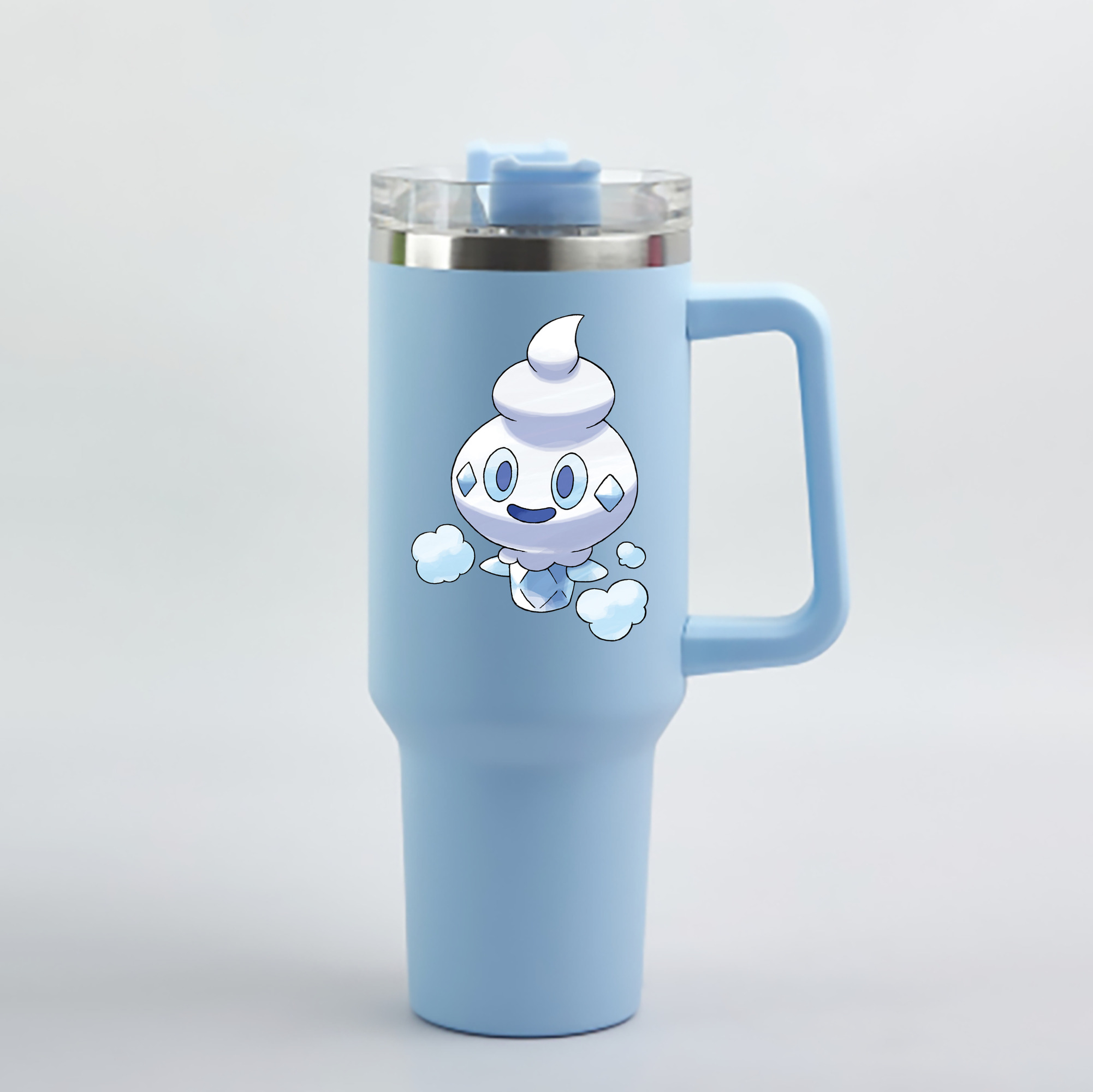 （画像用） ポケットモンスター Pokémon 1200mL車用タンブラー - クリスタルステッカー（プラスチックストロー付き）