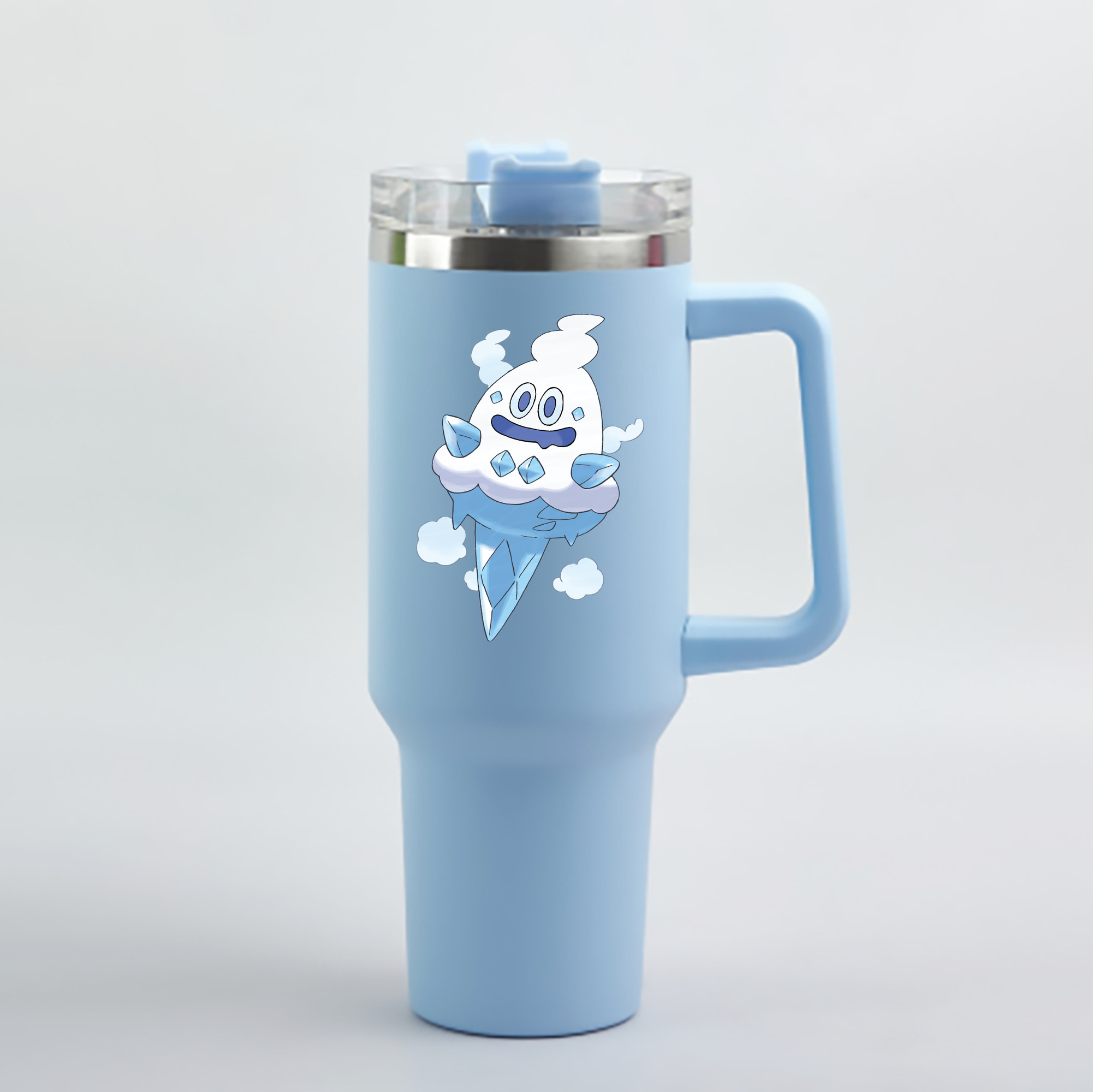 （画像用） ポケットモンスター Pokémon 1200mL車用タンブラー - クリスタルステッカー（プラスチックストロー付き）