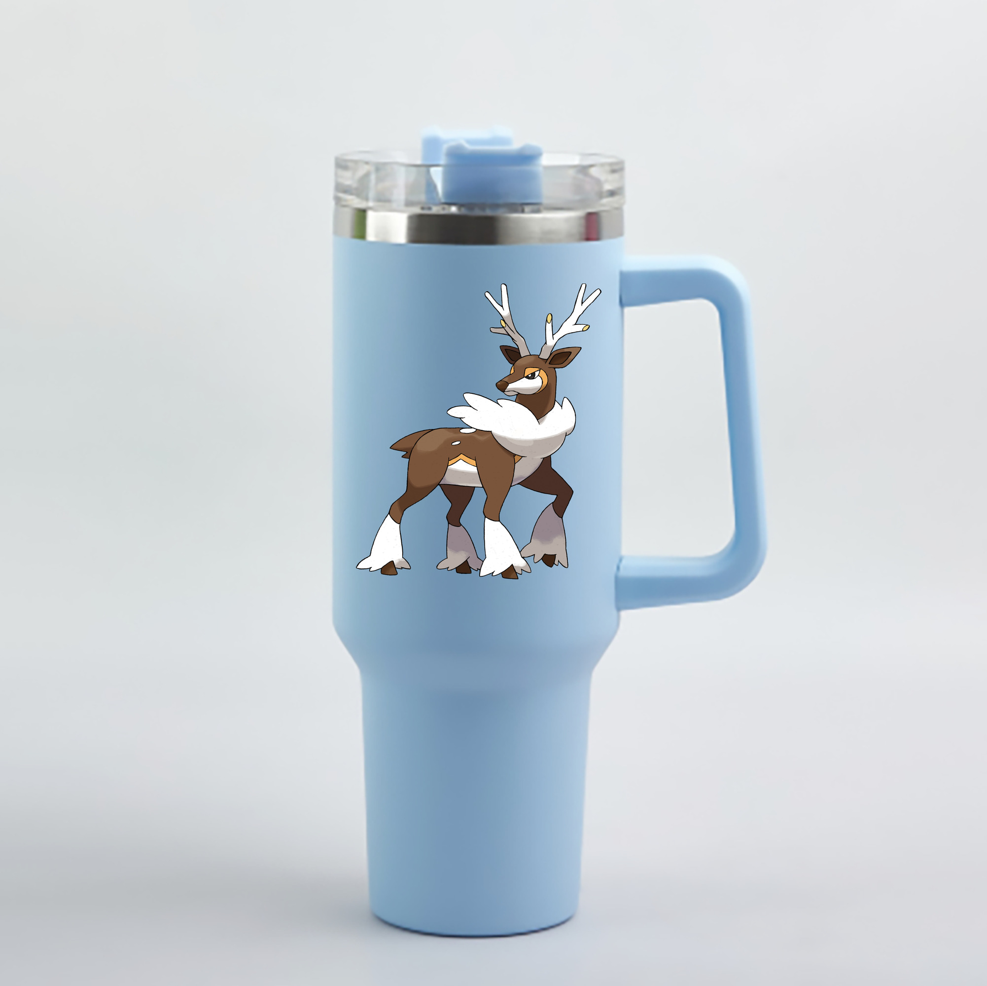 （画像用） ポケットモンスター Pokémon 1200mL車用タンブラー - クリスタルステッカー（プラスチックストロー付き）