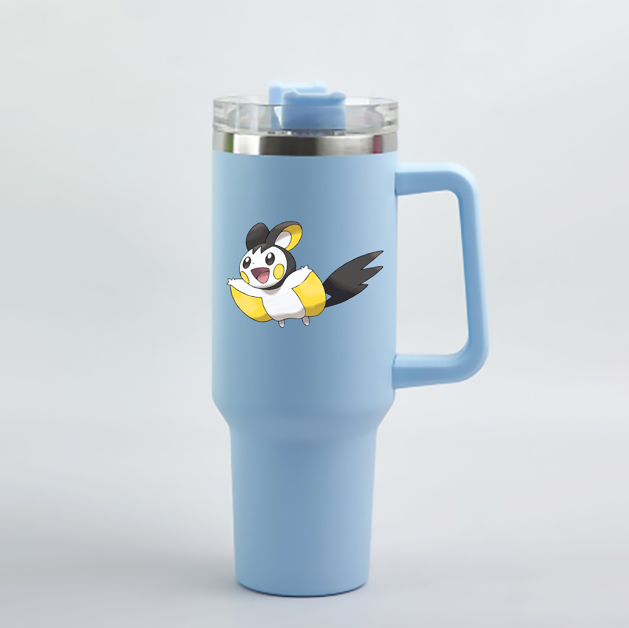 （画像用） ポケットモンスター Pokémon 1200mL車用タンブラー - クリスタルステッカー（プラスチックストロー付き）