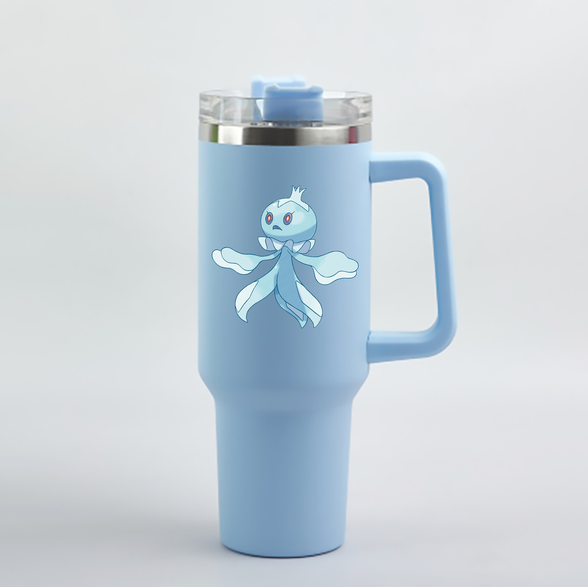 （画像用） ポケットモンスター Pokémon 1200mL車用タンブラー - クリスタルステッカー（プラスチックストロー付き）
