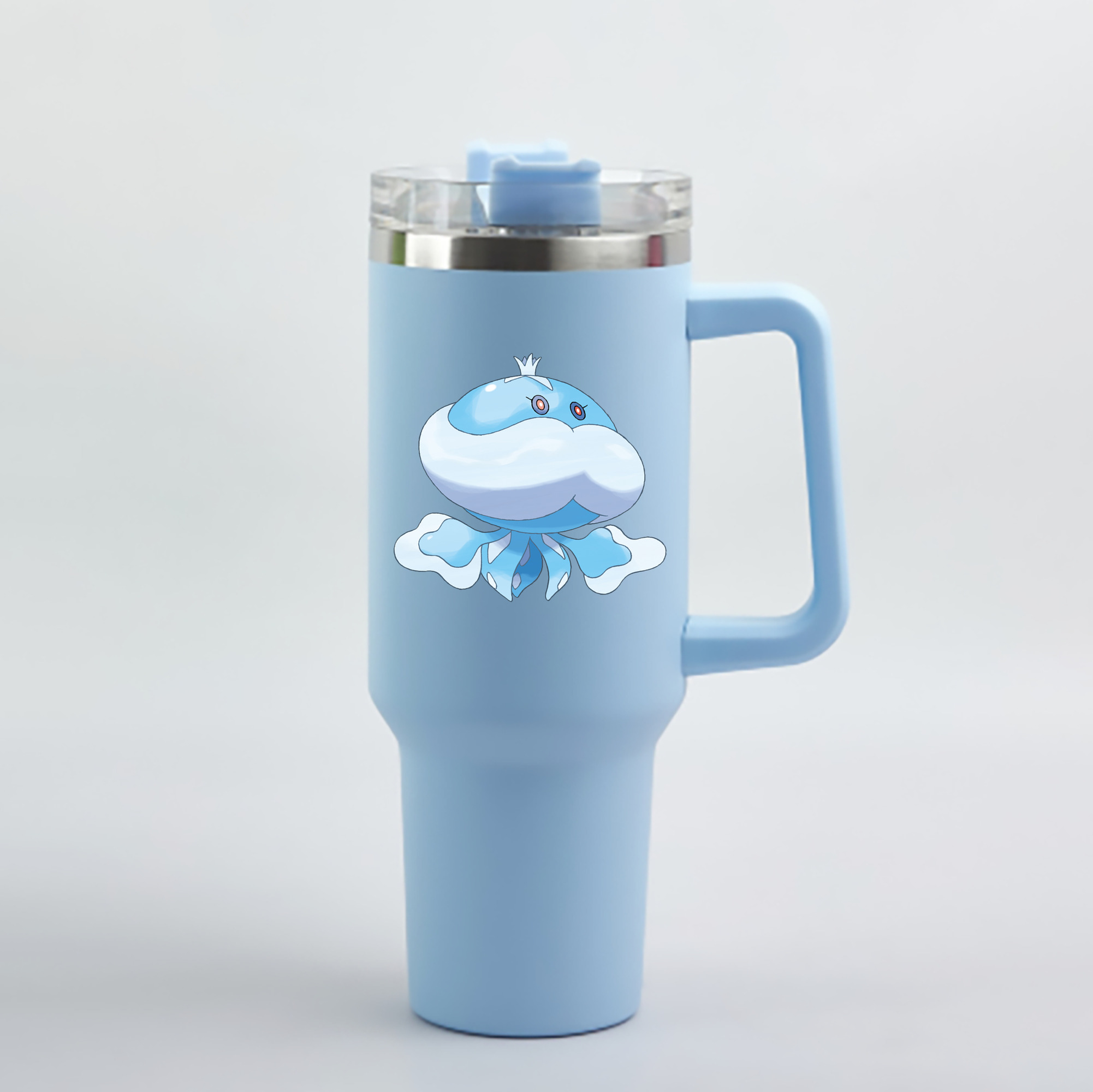 （画像用） ポケットモンスター Pokémon 1200mL車用タンブラー - クリスタルステッカー（プラスチックストロー付き）