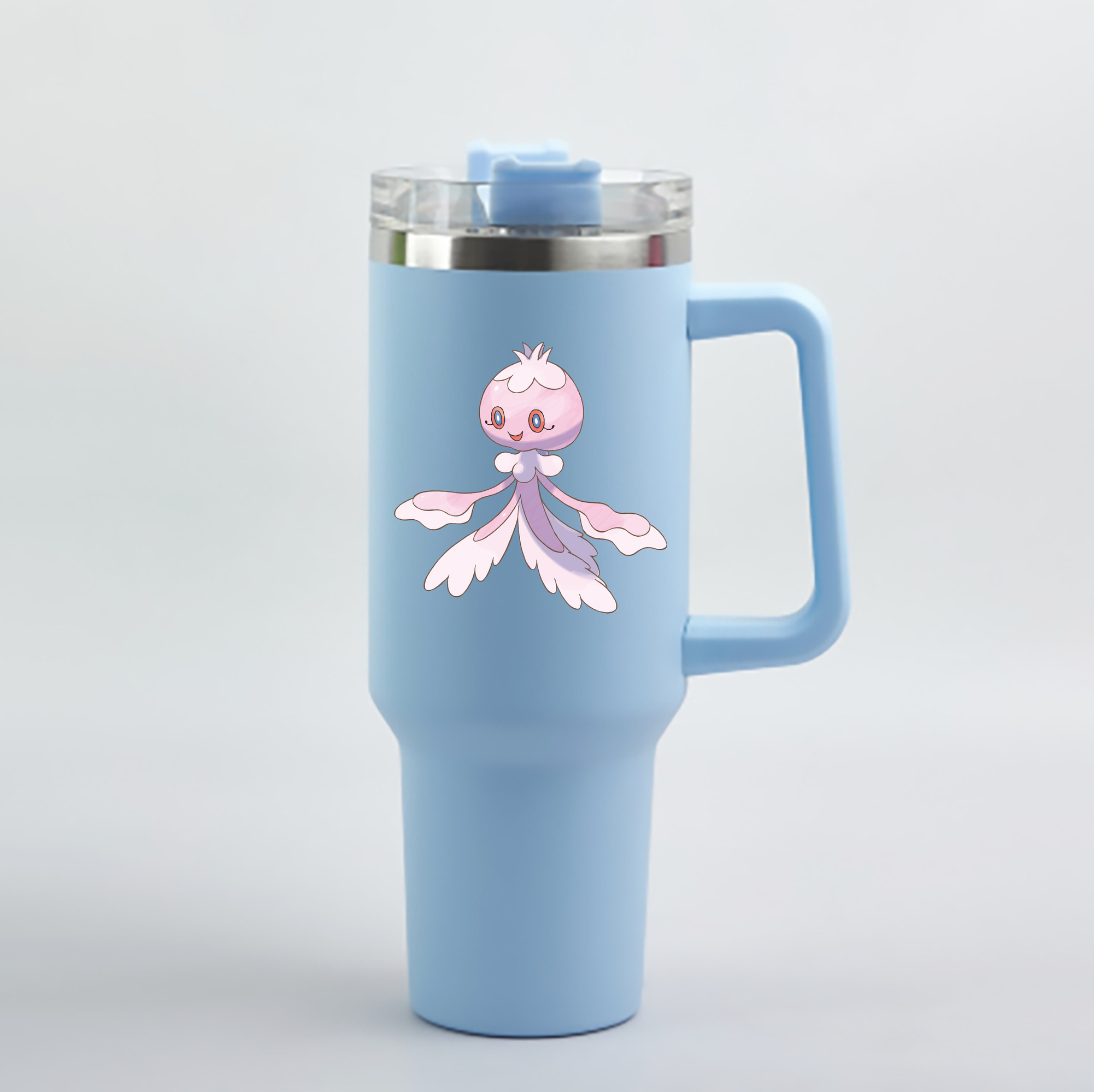 （画像用） ポケットモンスター Pokémon 1200mL車用タンブラー - クリスタルステッカー（プラスチックストロー付き）